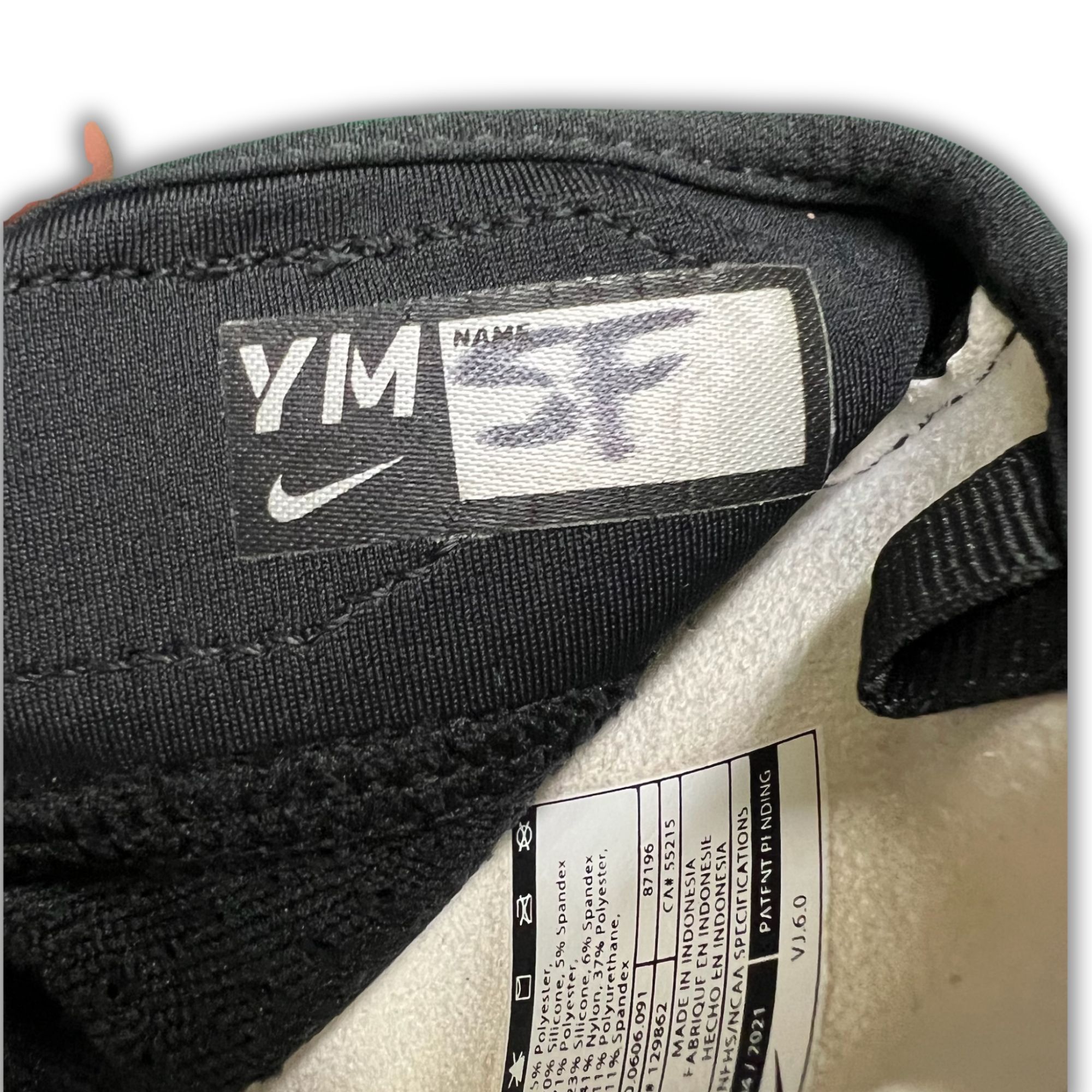 Nike Nike Vapor Jet 6.0 Football Receiver Gloves Black/White Ligh Size ONE SIZE - 7 Thumbnail