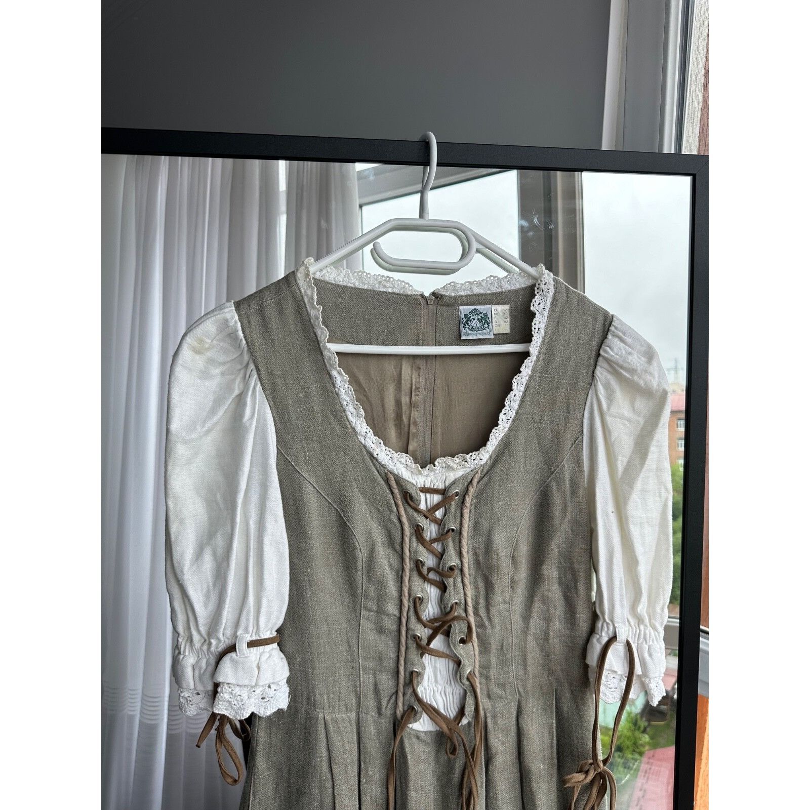 Vintage VTG Hammerschmid Bavarian Austria Style Linen Woman Folk Lon Size M / US 6-8 / IT 42-44 - 5 Thumbnail