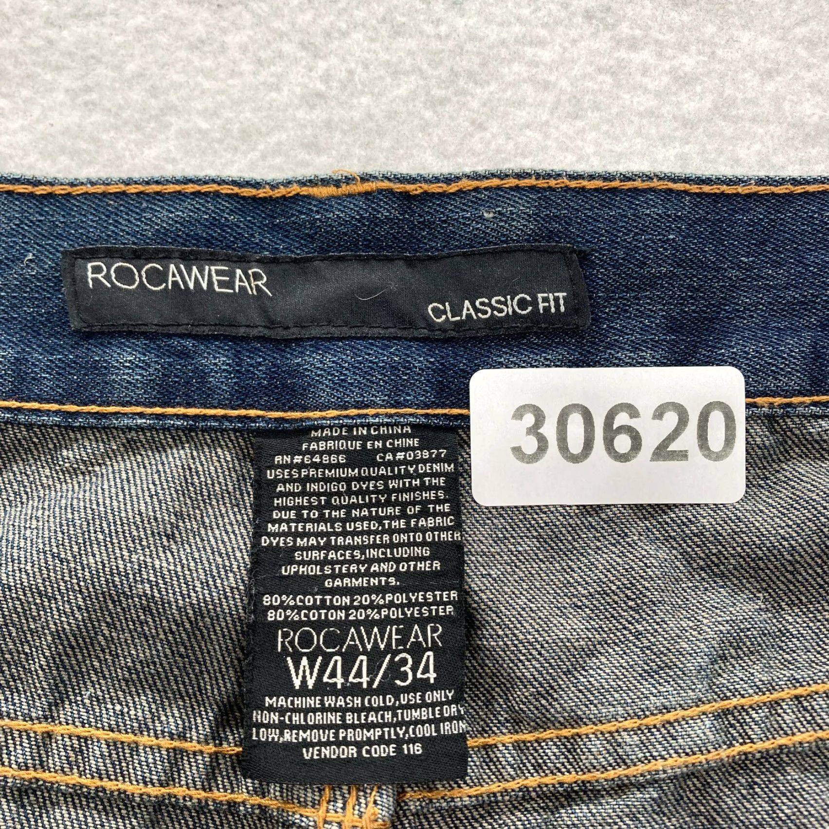 Rocawear VINTAGE Rocawear Jeans Mens 44x34 Classic Fit Straight Leg Blue Denim Distressed Size US 44 / EU 60 - 6 Thumbnail