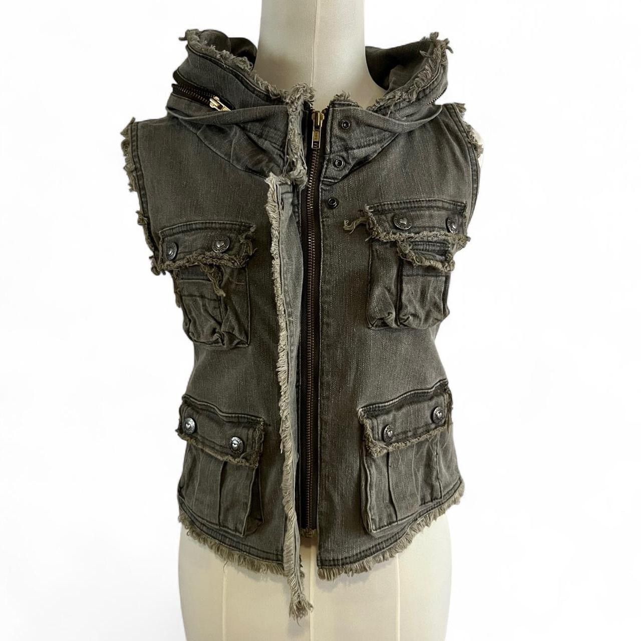 Japanese Brand Gyaru y2k distressed denim vest Size S / US 4 / IT 40 - 2 Thumbnail