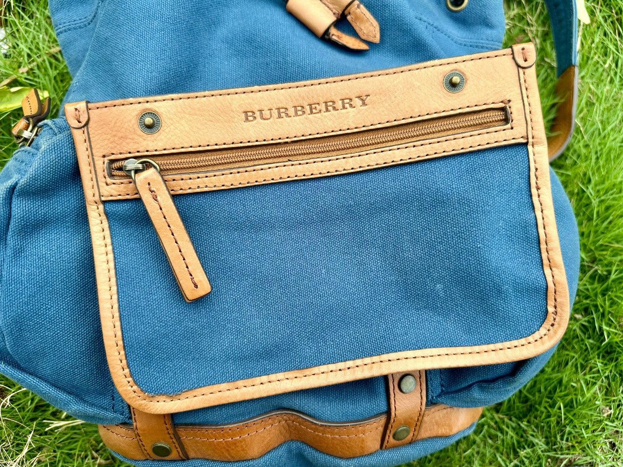 Burberry Authentic Burberry Rucksack Nyalon Blue Backpack Size ONE SIZE - 14 Thumbnail
