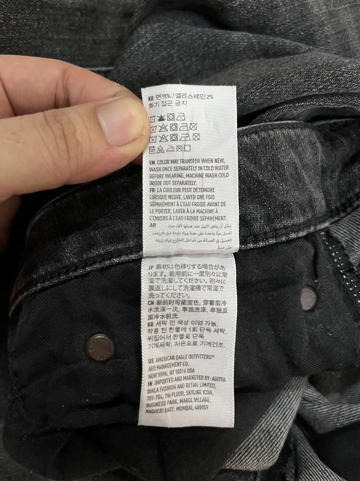 14th Addiction Vintage Japanese Brand Trash Deep Dark Black Distressed Jean Size US 32 / EU 48 - 13 Thumbnail