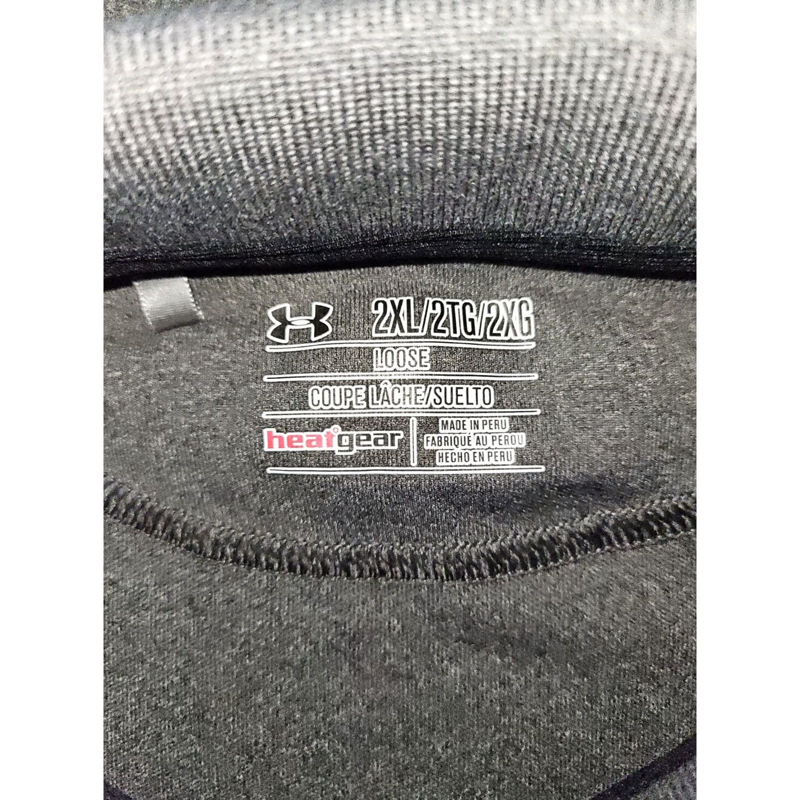 Under Armour Under Armour Polo Shirt Men XXL Gray HeatGear Embroidered Logo Golf Casual Short Sleeve Collared Tee Style MENS Size US XXL / EU 58 / 5 - 2 Thumbnail