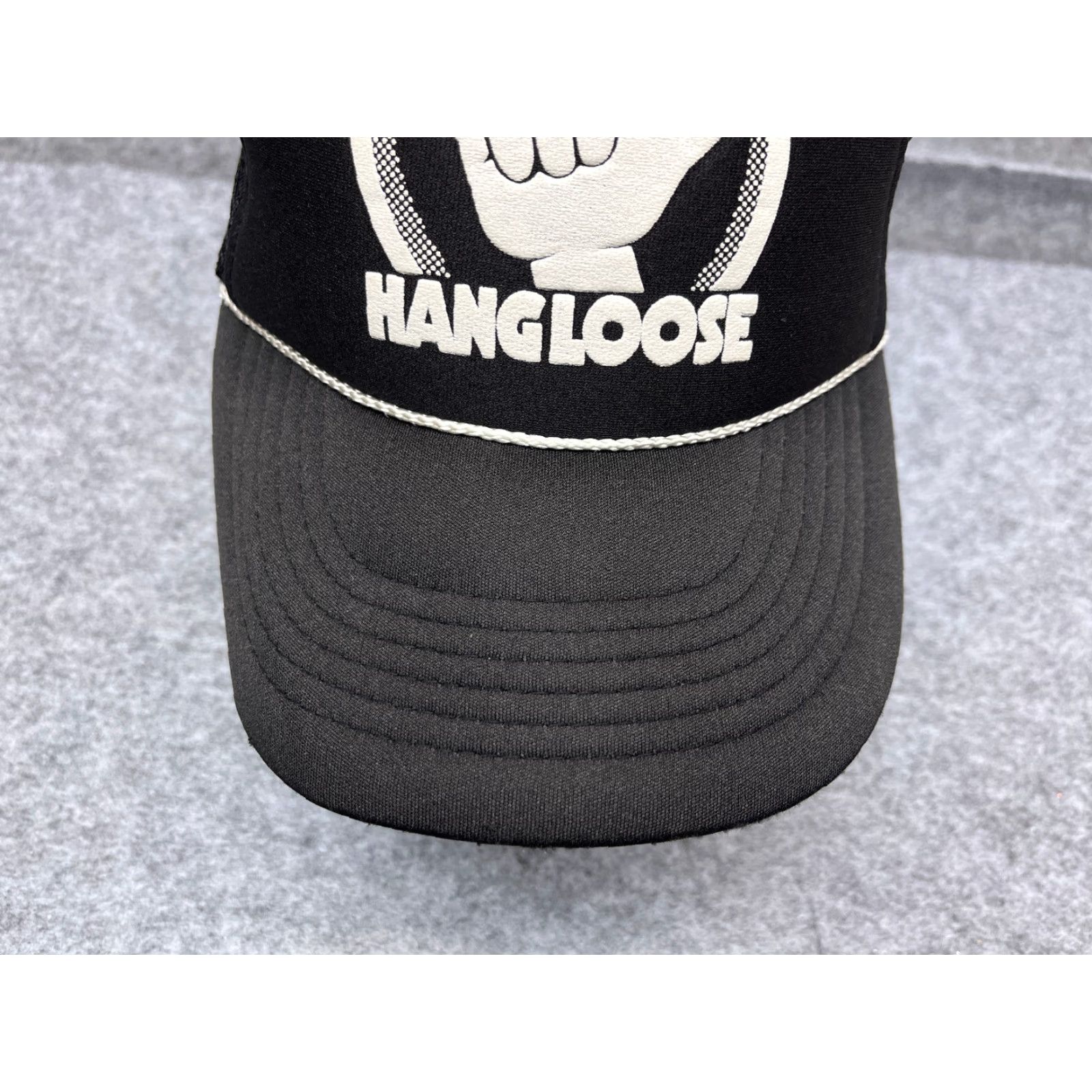 Vintage VINTAGE Hawaii Hangloose Shaka Hat Cap Strap Back Adult One Size Black Trucker Size ONE SIZE - 3 Thumbnail