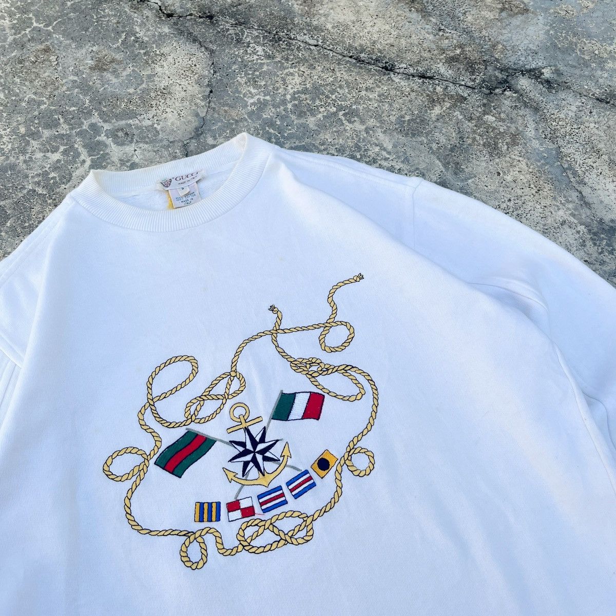 Gucci Vintage 90s Gucci Embroidy Sailor Design Old Money Size US S / EU 44-46 / 1 - 3 Thumbnail