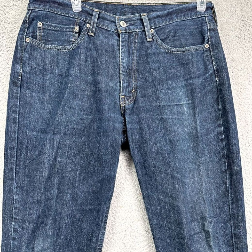 Levi's Levi's 514 Straight Jeans Mens 36X30 Blue Distressed Red Tab 5 Pocket Denim pants Size US 36 / EU 52 - 3 Thumbnail