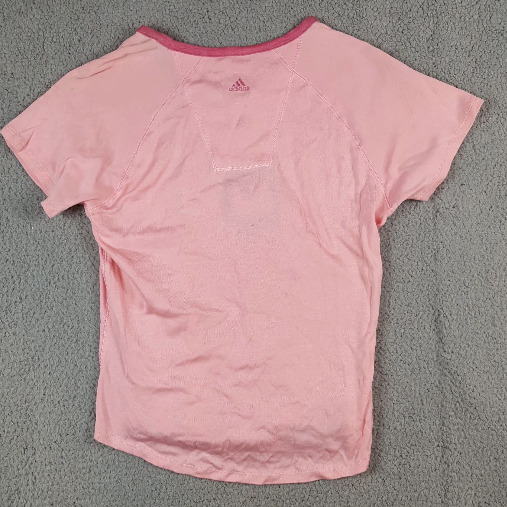 Adidas VINTAGE adidas Women's T-Shirt Casual Short Sleeve L Pink 00s Y2K Retro Pockets Size L / US 10 / IT 46 - 4 Thumbnail