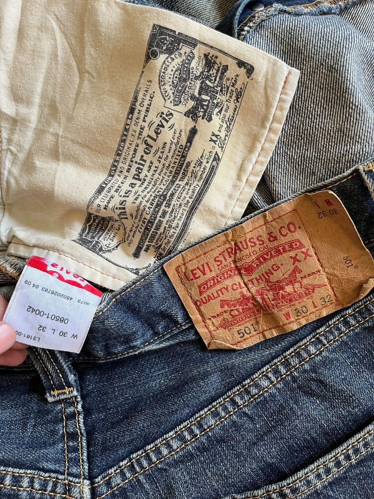Levi's × Levi's Vintage Clothing SALES🔥Vintage 90s Levis 501 Mud Wash Distressed Loose Jeans Size US 31 - 10 Thumbnail