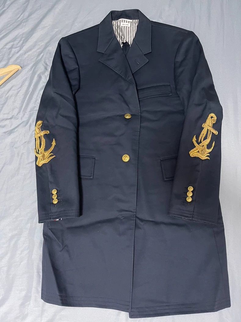 Thom Browne Anchor Embroidered Coat-dmc