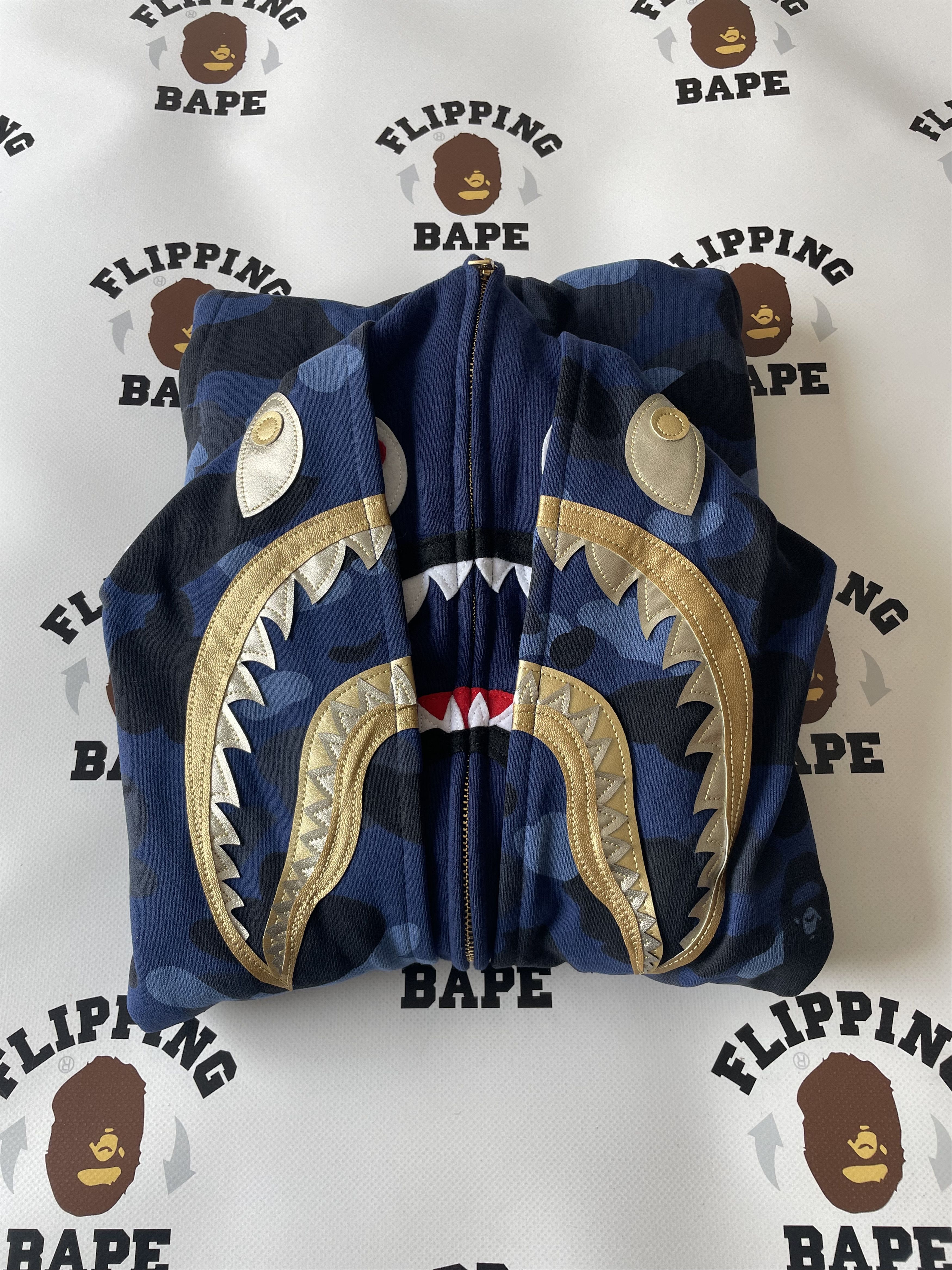 Bape BAPE COLOR CAMO DOUBLE SHARK FULL ZIP HOODIE Size US XL / EU 56 / 4 - 3 Thumbnail