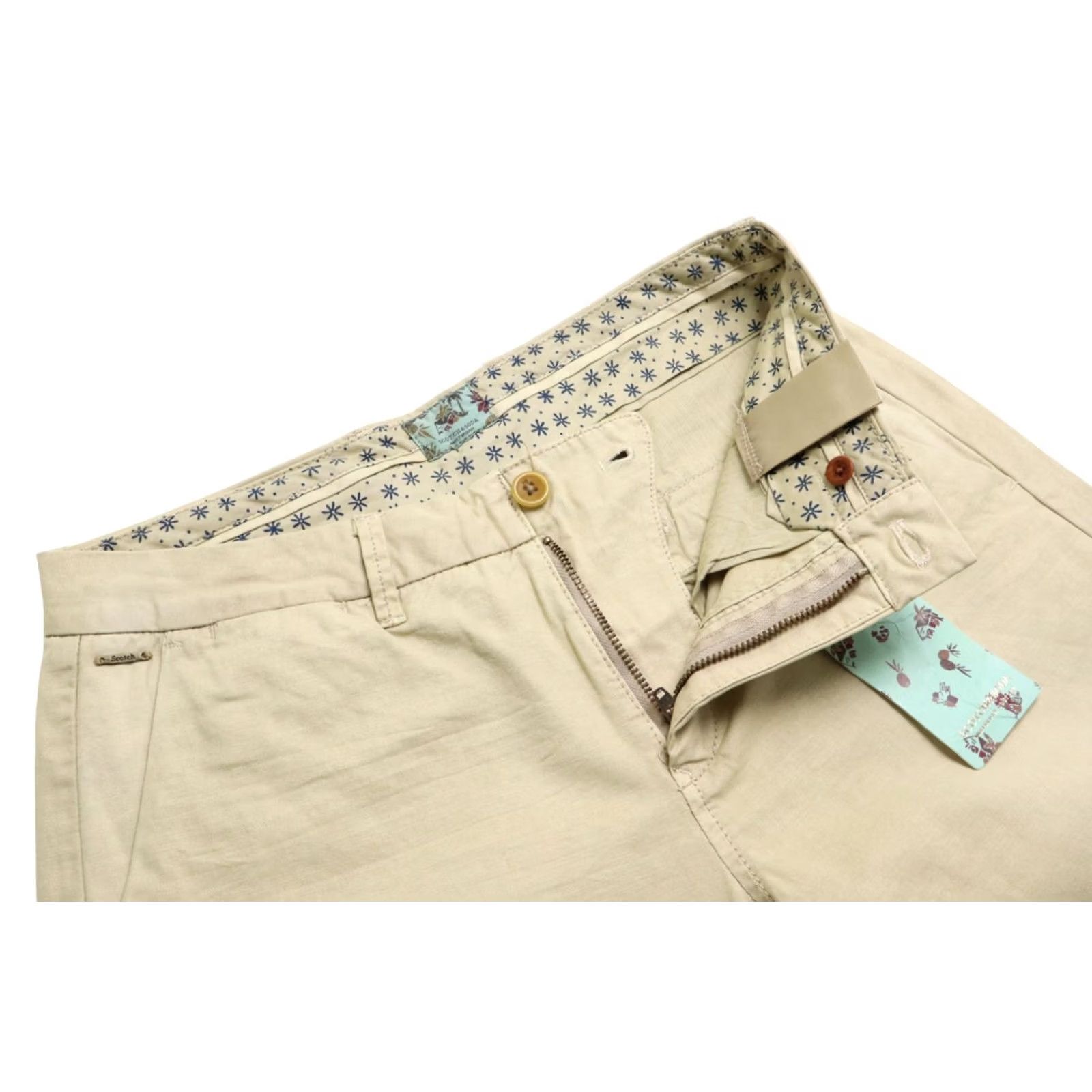 Scotch & Soda SCOTCH & SODA Shorts Men W28 Beige Chino Fade Turn Up Beige Casual Summer Size US 28 / EU 44 - 4 Thumbnail