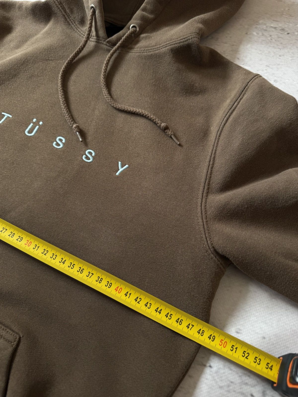 Stussy × Vintage STUSSY BROWN CENTER HUFT LOGO OVERSIZE BAGGY FIT HOODIE Size US S / EU 44-46 / 1 - 9 Thumbnail