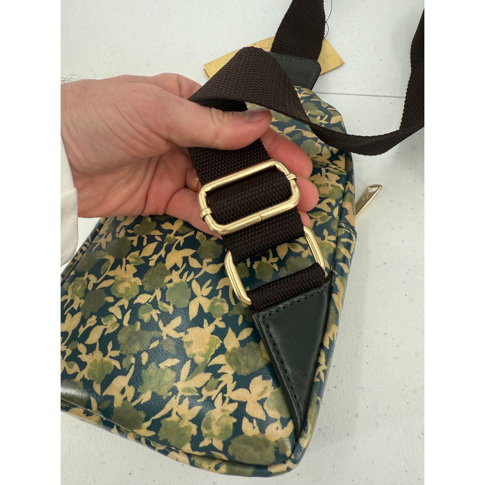 Patricia Nash NWT Patricia Nash Marisol Olive Groves Leather Sling Bag Size ONE SIZE - 5 Thumbnail