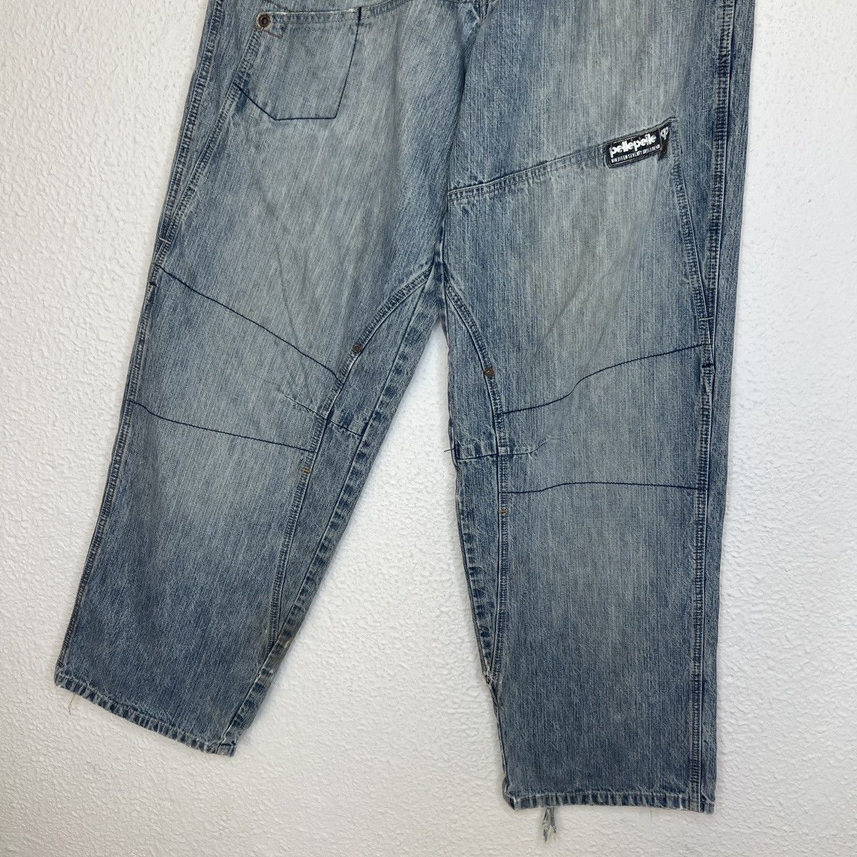 Pelle Pelle × Vintage Patchwork Hip Hop Skateboards Baggy Jeans Pants Trousers Size US 34 / EU 50 - 4 Thumbnail