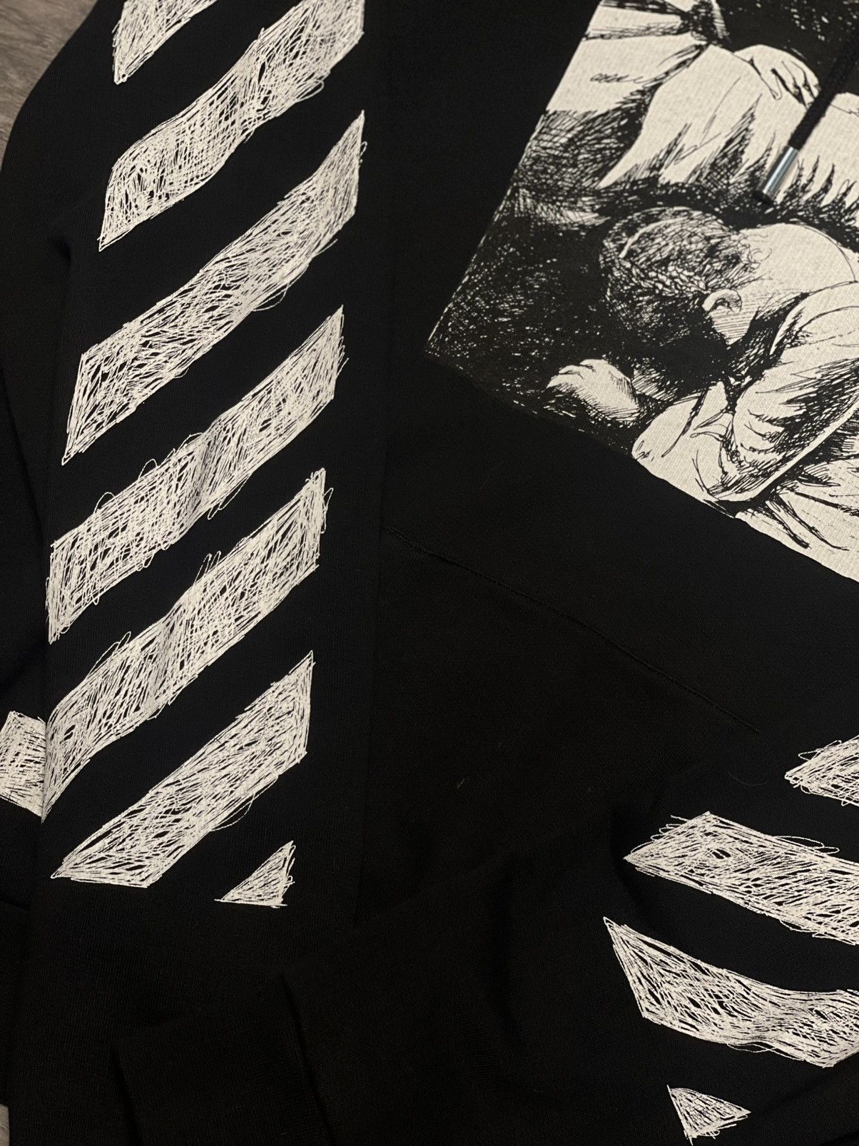 Off-White Off White Pencil Sketch Hoodie | RARE | Size M Size US M / EU 48-50 / 2 - 4 Thumbnail