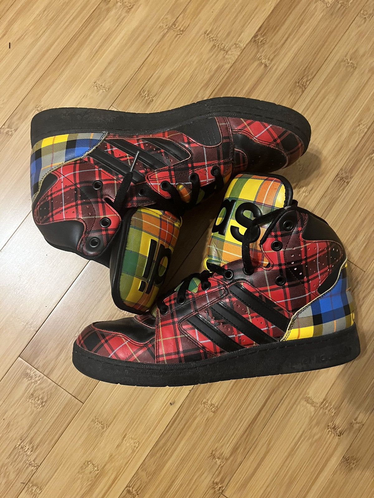 Adidas Adidas Jeremy Scott plaid Size US 11 / EU 44 - 3 Thumbnail