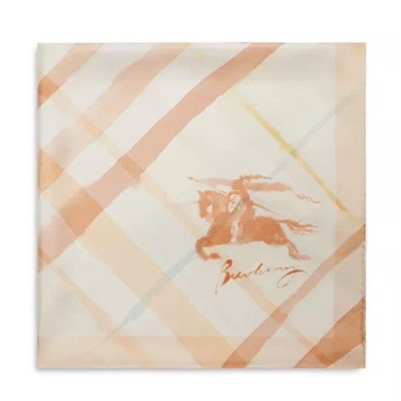 Burberry Burberry Equestrian Knight Design Square Silk Scarf Archive Size ONE SIZE - 1 Thumbnail