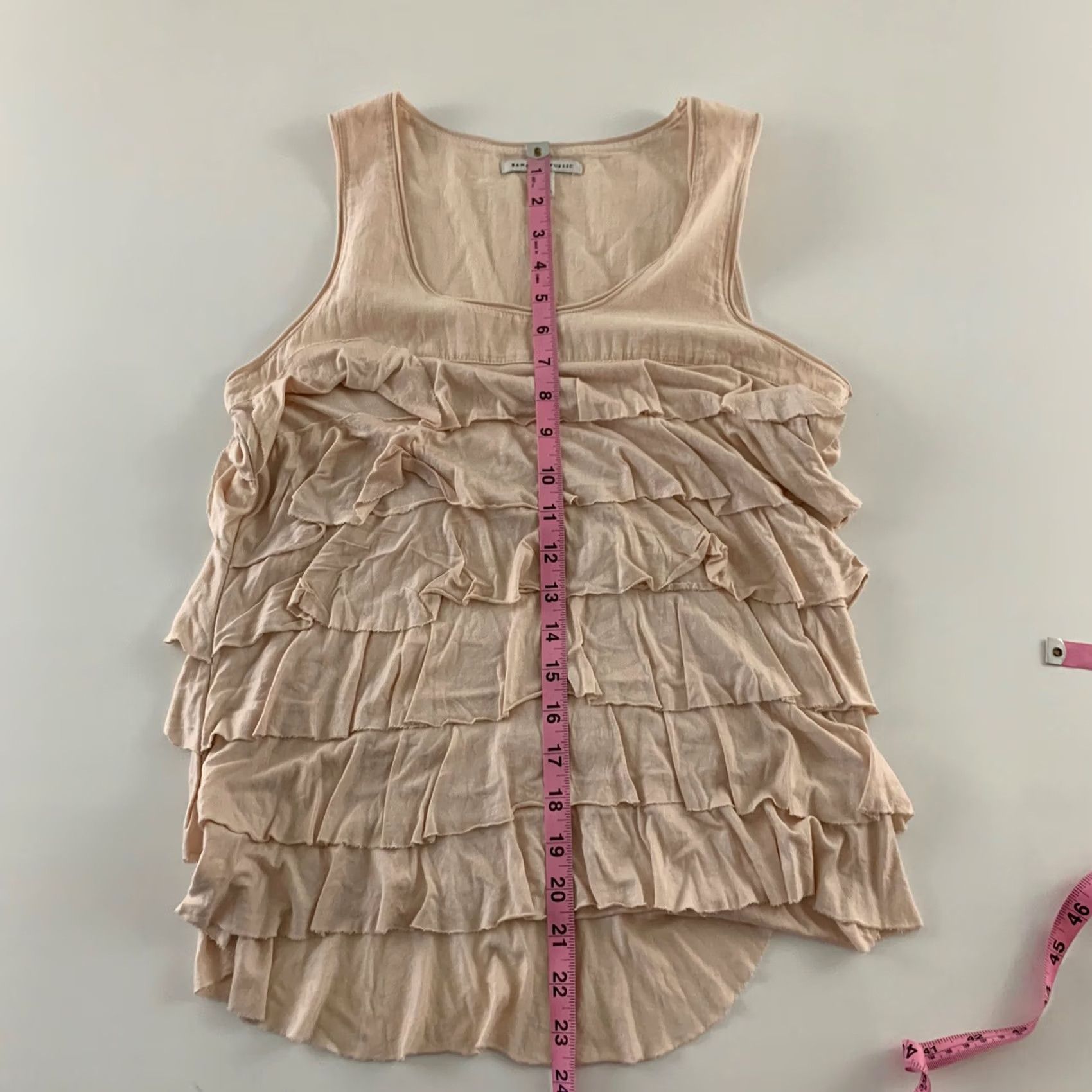 Banana Republic Banana Republic Tank Top Sleeveless Ruffle Pink Women's Petite Medium PM - Solid Shirt Size M / US 6-8 / IT 42-44 - 3 Thumbnail