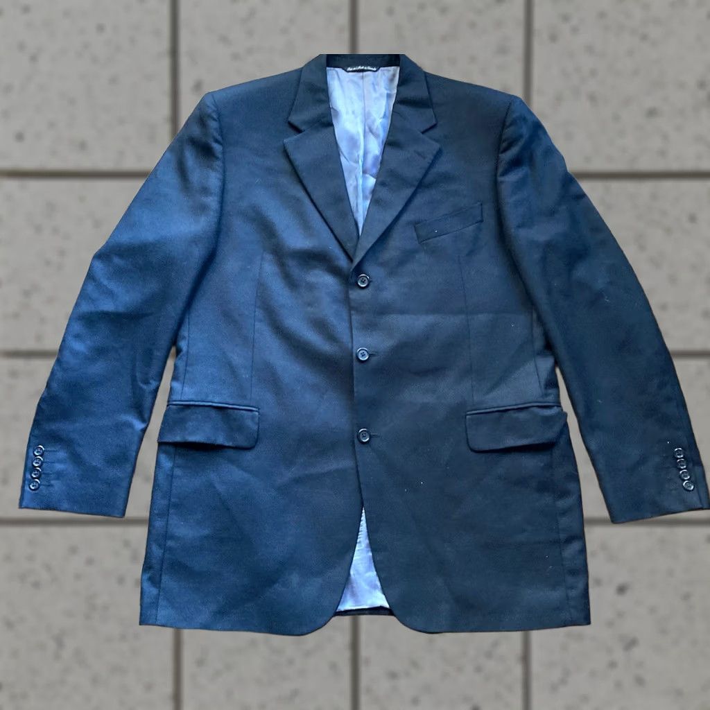 Jack Victor Jack Victor Blazer Mens Size 44L Black Three Button 100% Cashmere Vitalewood Size 44R - 1 Thumbnail