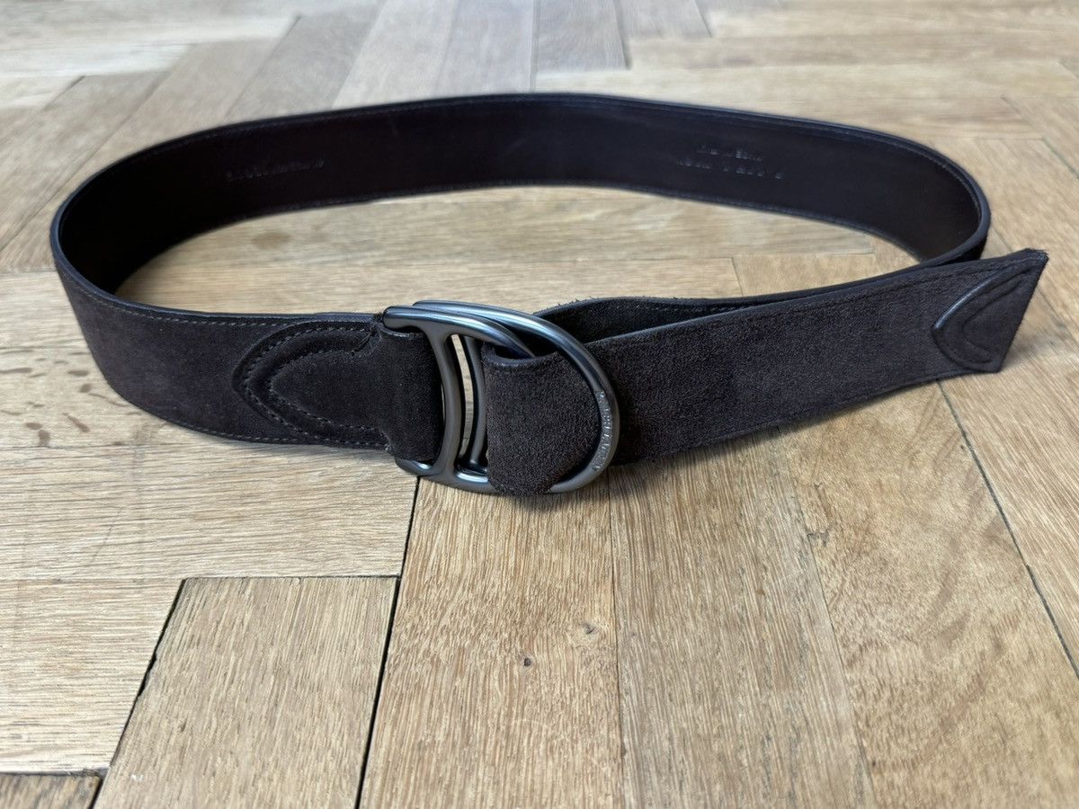 Ralph Lauren Ralph Lauren Double D Ring Brown Suede Leather Belt S Size ONE SIZE - 1 Thumbnail