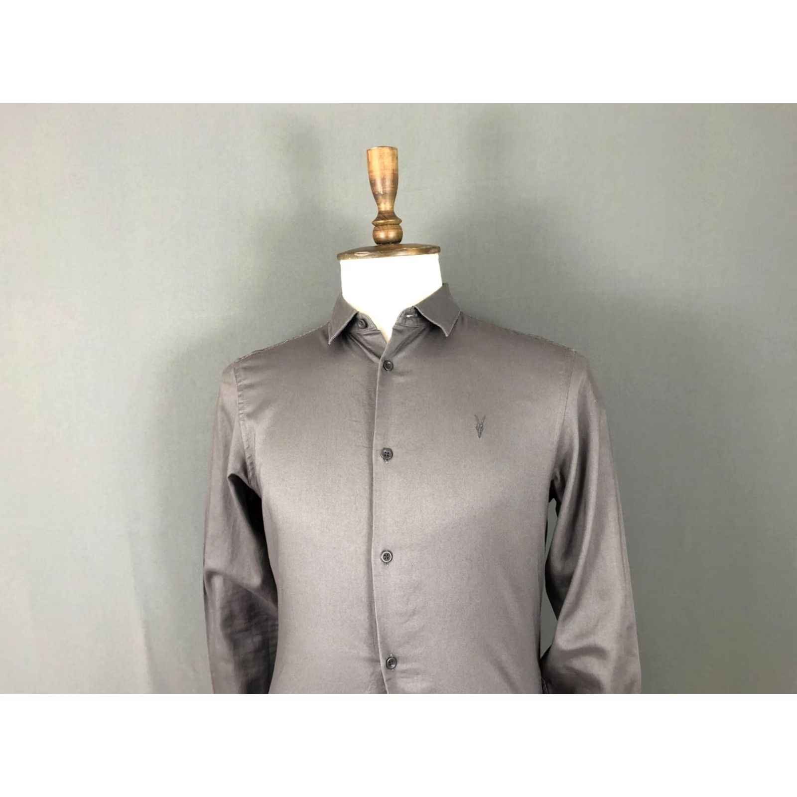 Allsaints AllSaints Bixby LS Shirt Cotton Men's Size S Brown Size US S / EU 44-46 / 1 - 4 Thumbnail