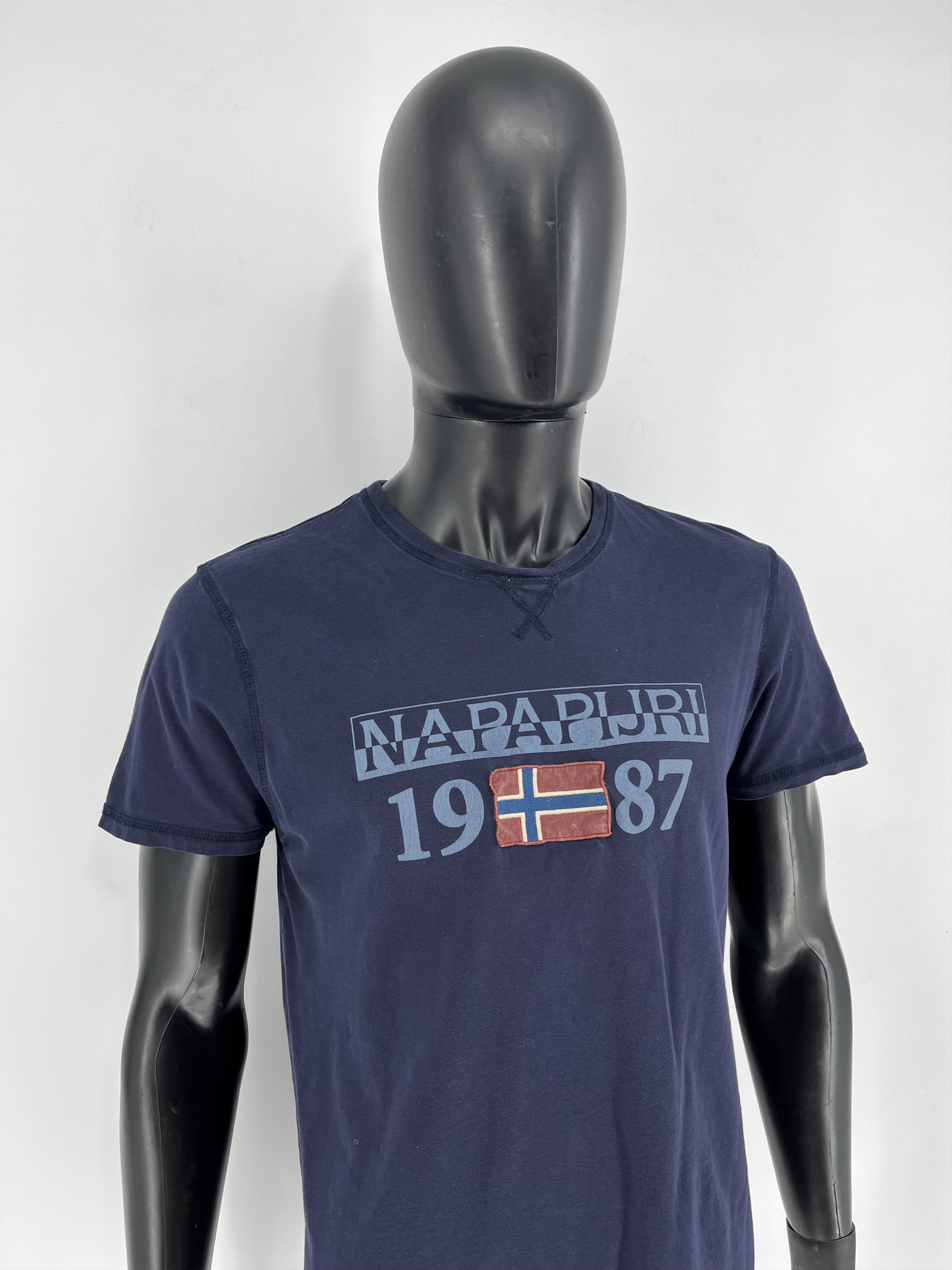 Napapijri × Vintage Vintage Napapijri Geographic Designer Fashion Style Shirt Size US L / EU 52-54 / 3 - 3 Thumbnail
