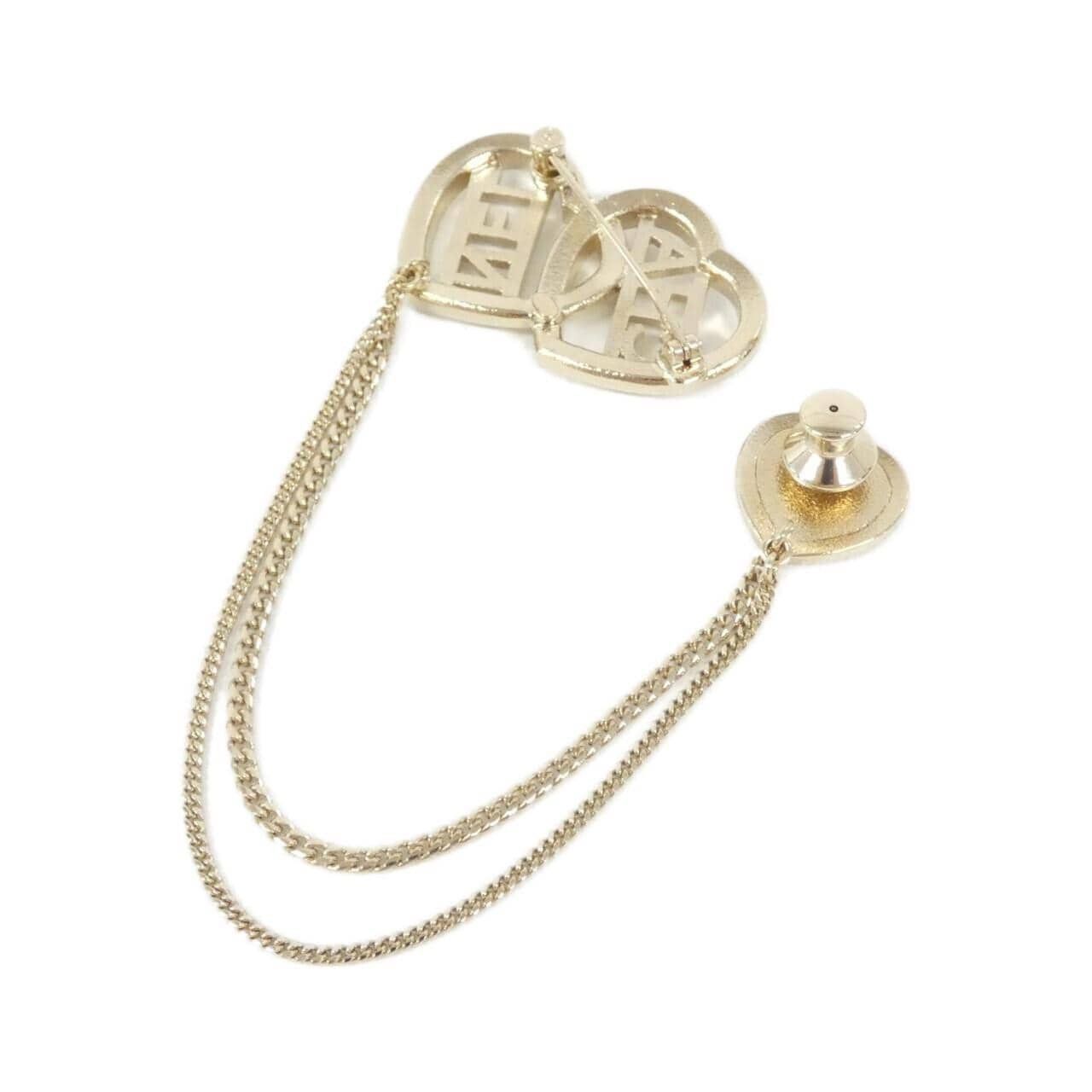 Chanel Chanel coco heart chained brooch Size ONE SIZE - 2 Thumbnail