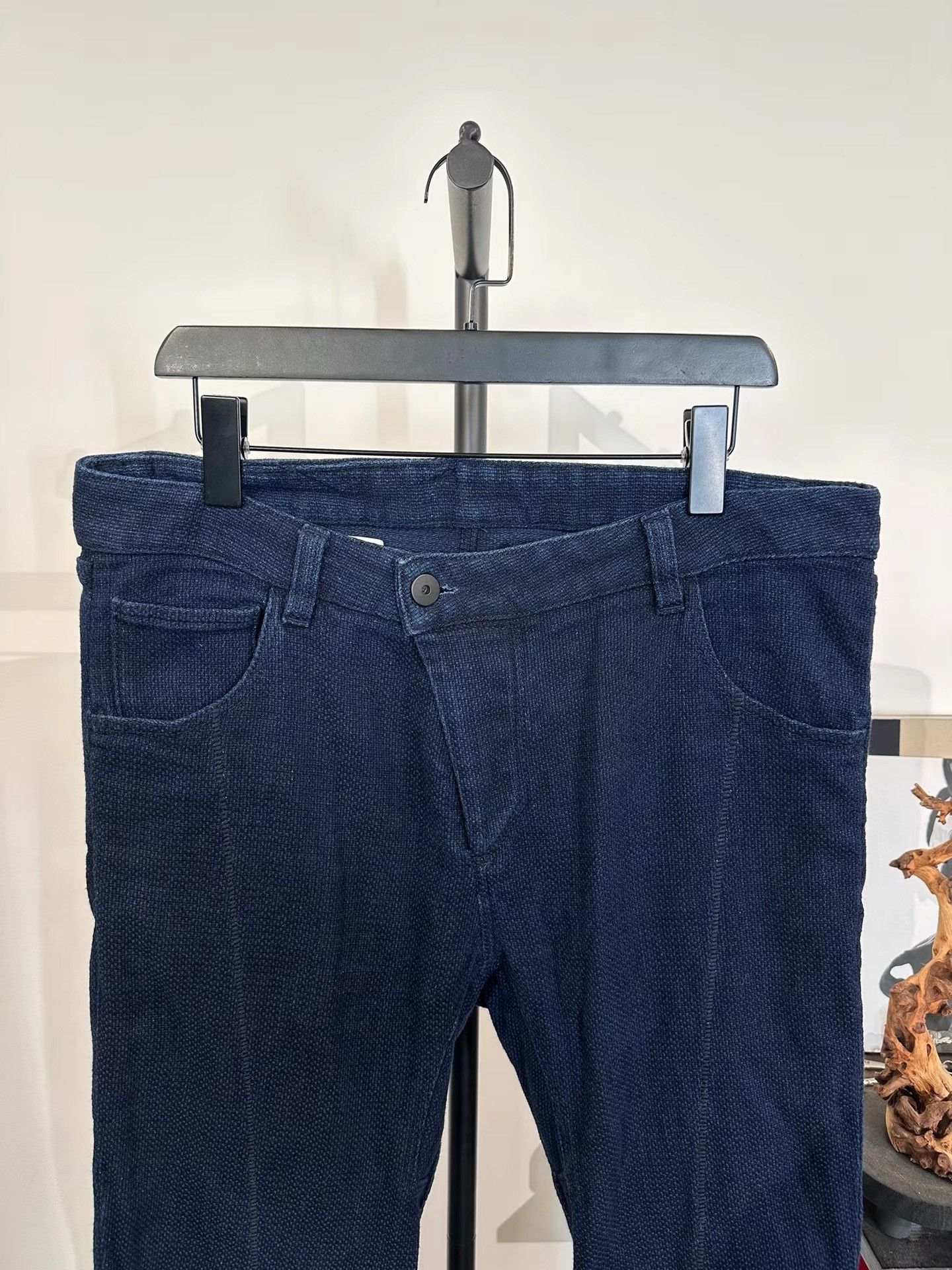 11 By Boris Bidjan Saberi BBS P1 Linen Denim Curved Trousers K35 Size US 37 - 3 Thumbnail