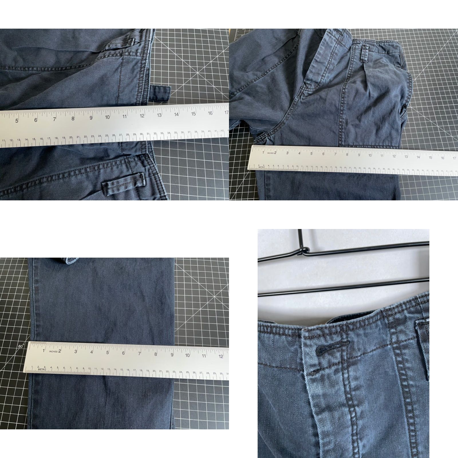 Free People VINTAGE Free People Women's Cropped Denim Pants Fall 90s Grunge Hipster Black 32 x 24.5 Size 24" / US 00 / IT 34 - 8 Thumbnail