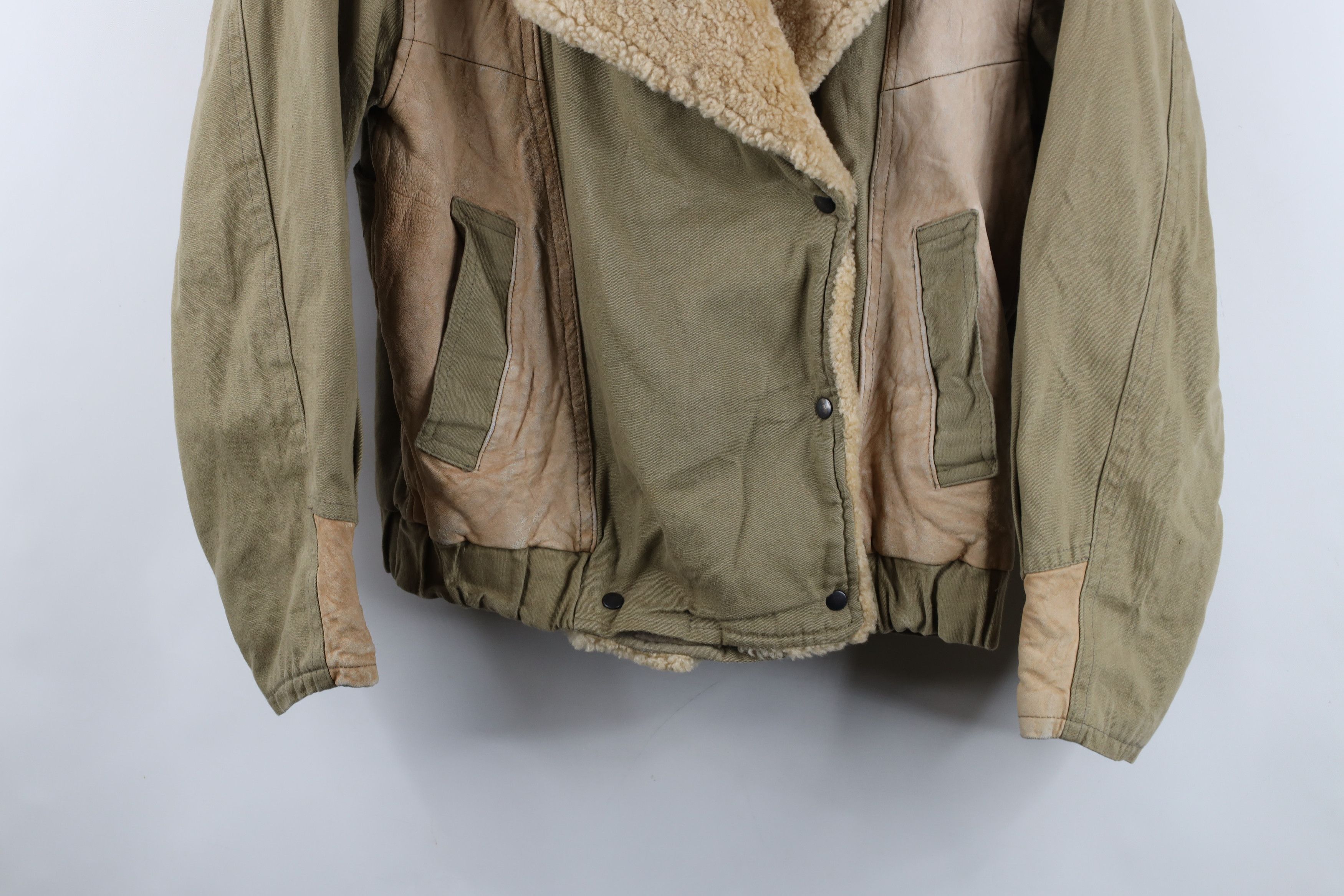 Vintage Vintage 80s Amelia Earhart Shearling Leather Flight Jacket Size M / US 6-8 / IT 42-44 - 3 Thumbnail