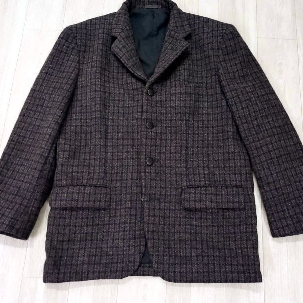 Comme des Garcons 80s COMME DES GARÇONS HOMME Tweed Wool Coat Jacket Size US M / EU 48-50 / 2 - 8 Thumbnail