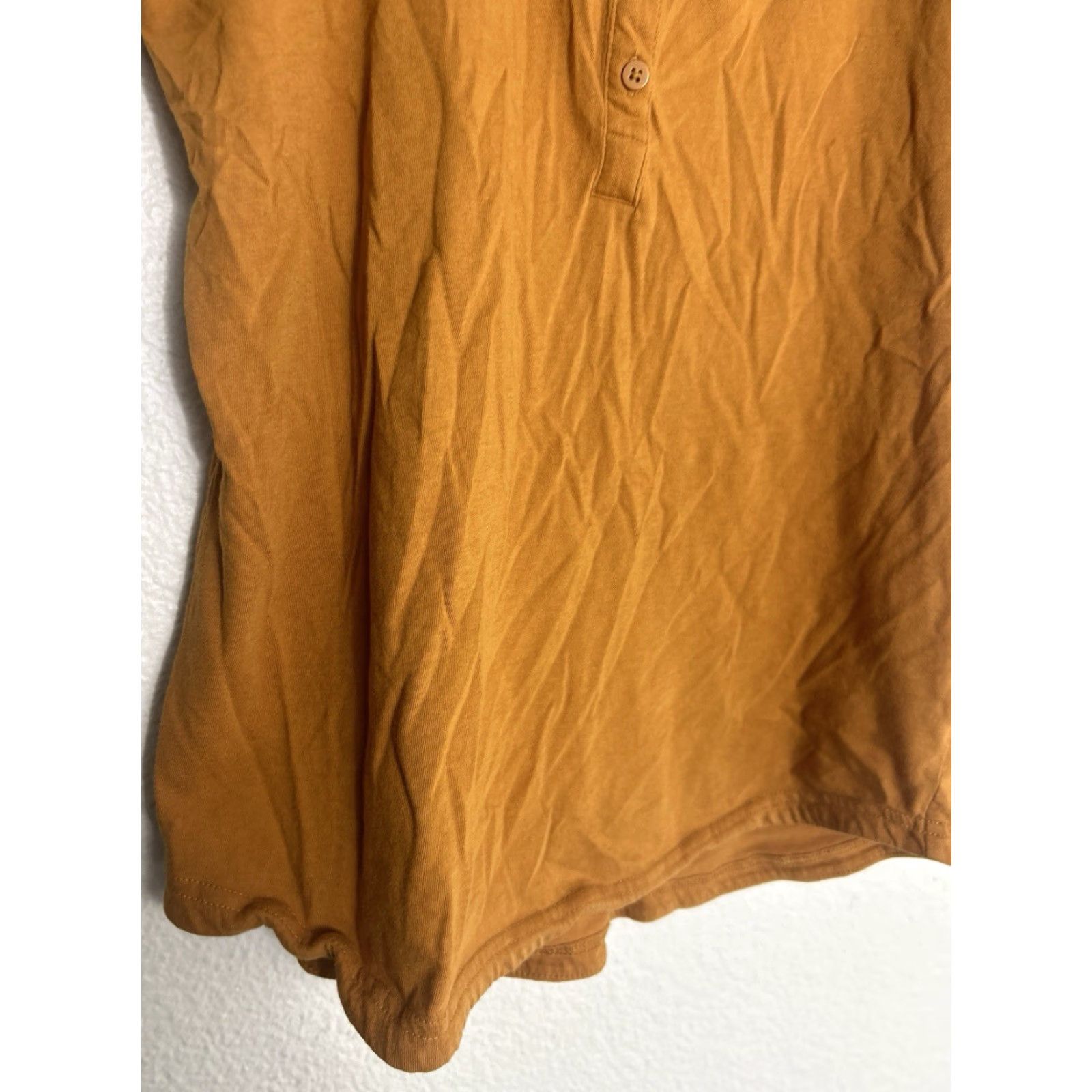 Vintage Duluth Womens XS Mustard Yellow Henley Shirt Short Sleeve Shirt Mens? Wait. Size XS / US 0-2 / IT 36-38 - 5 Thumbnail