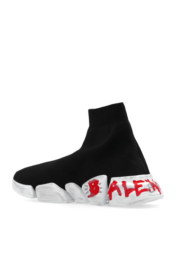 Balenciaga o1bcso1str1024 Speed 2.0 Graffiti Recycled Knit Sneaker Size US 8 / IT 38 - 5 Thumbnail