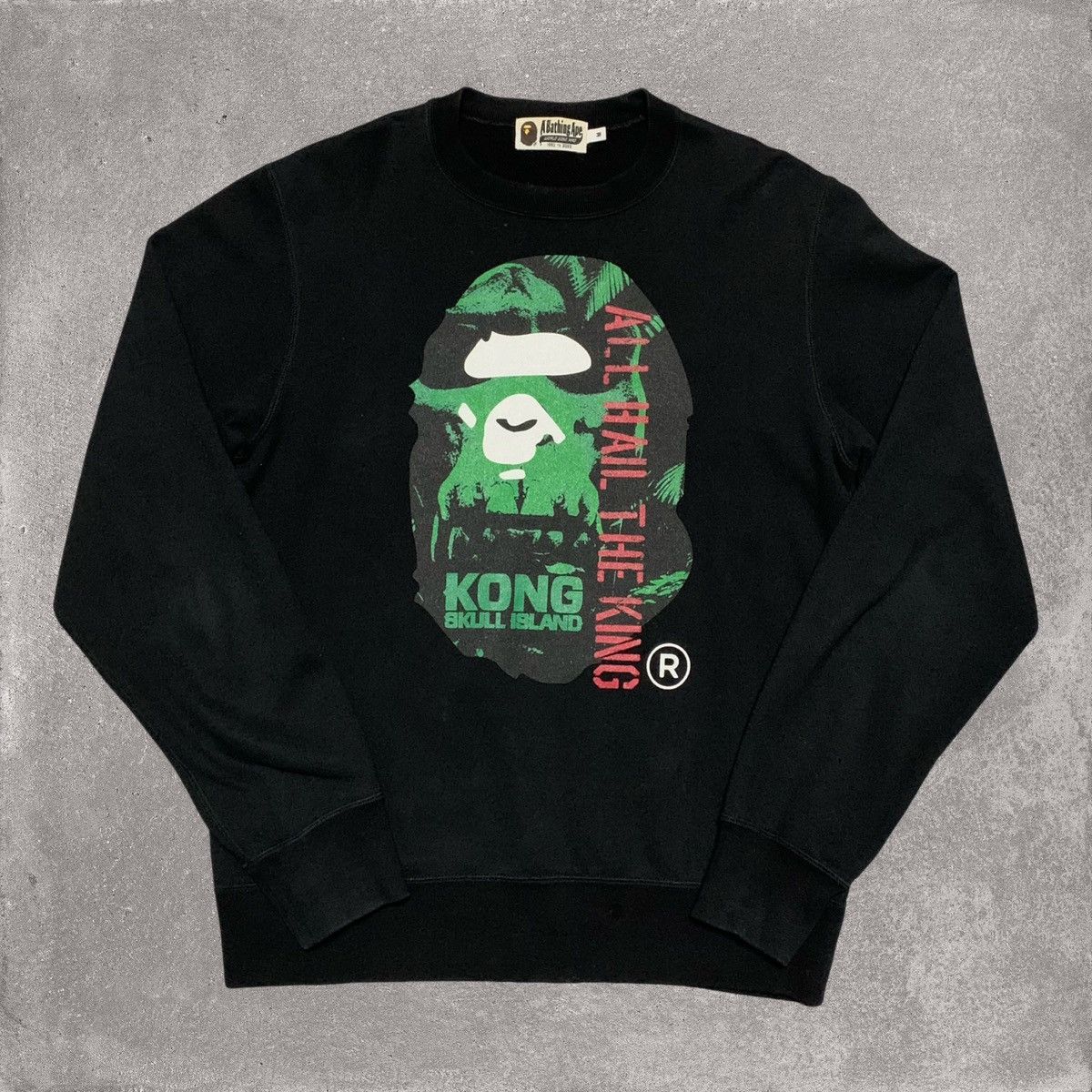 Bape Bape Medium Kong Skull Island Black Sweatshirt Bathing Ape Size US M / EU 48-50 / 2 - 1 Thumbnail