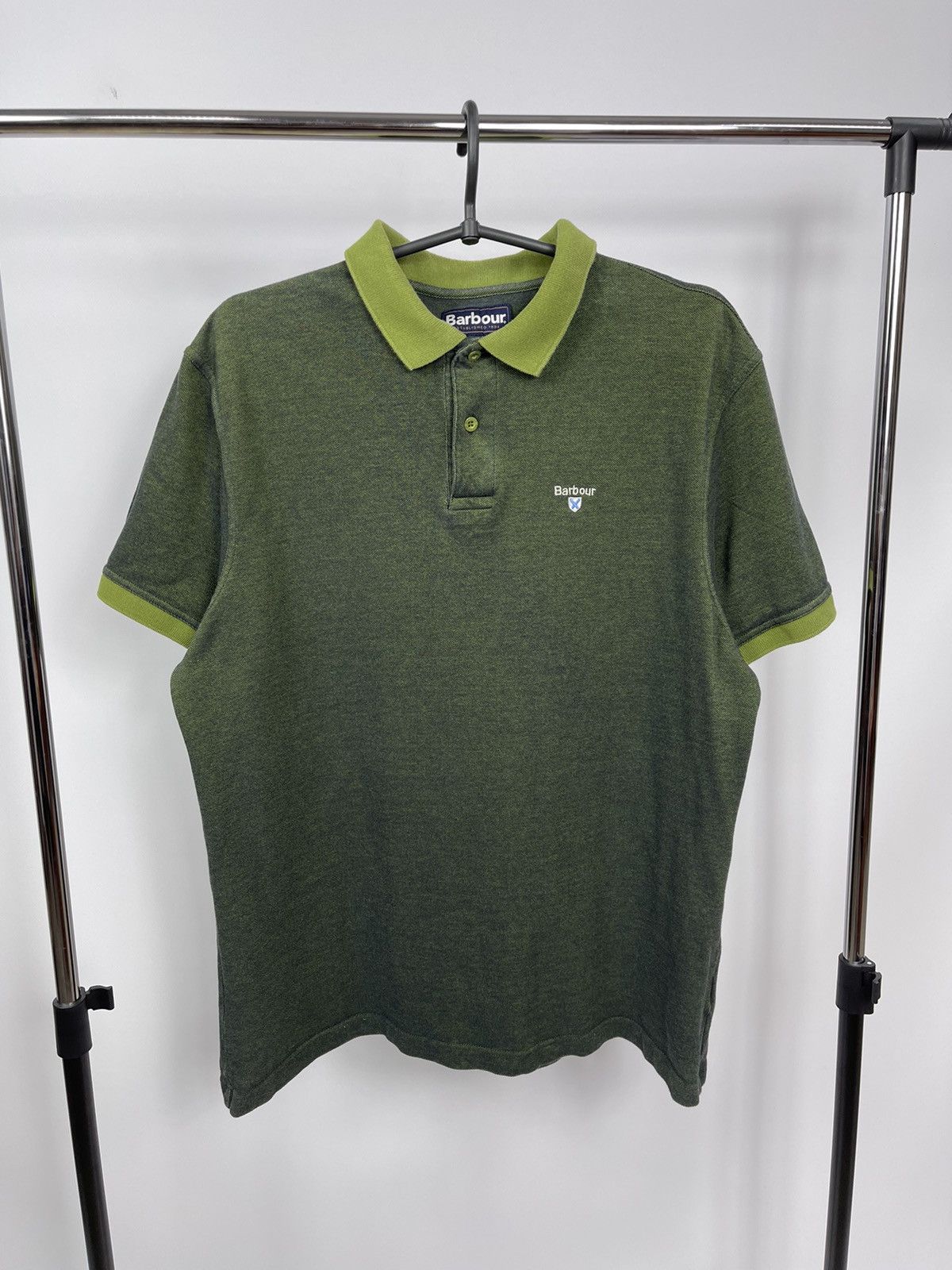 Barbour Vintage Polo T-Shirt Barbour Green Men’s Size XL Y2K Size US XL / EU 56 / 4 - 1 Thumbnail