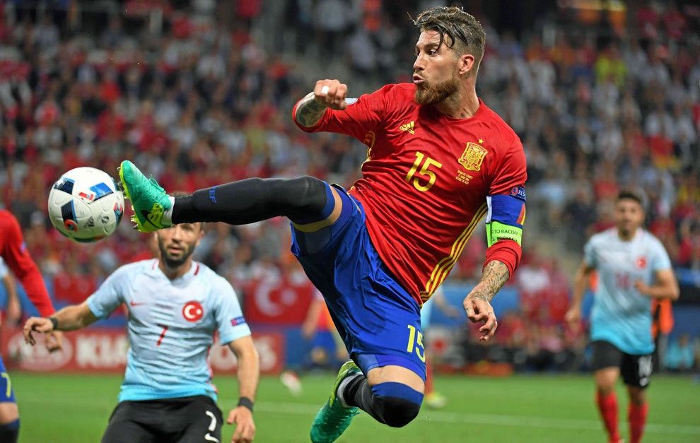 Adidas Spain 2016 Sergio Ramos Home Jersey Size US S / EU 44-46 / 1 - 2 Thumbnail