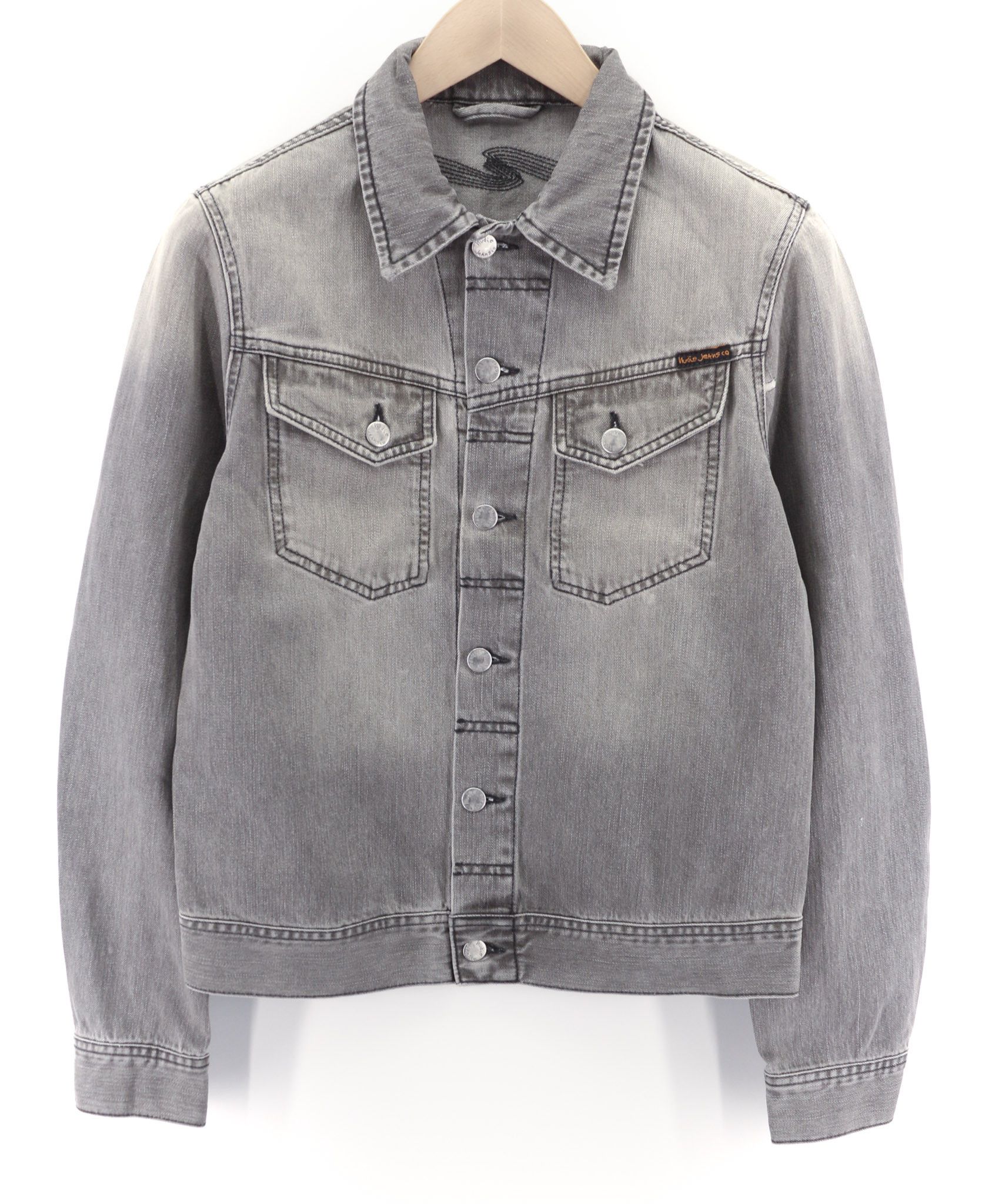 Nudie Jeans CONNY ORG. FOG S Organic Cotton Grey Denim Jacket 80339 Size US S / EU 44-46 / 1 - 1 Thumbnail