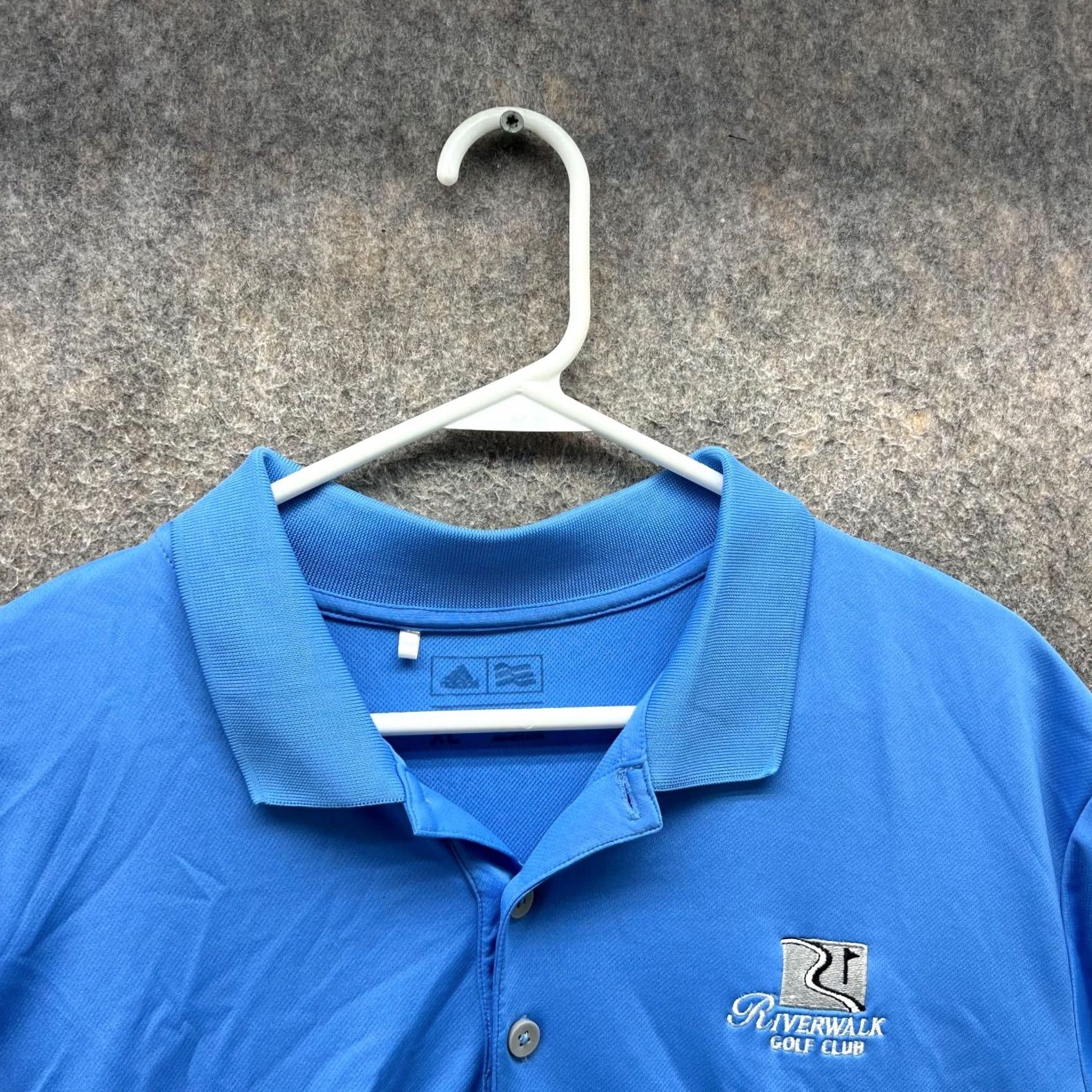 Adidas Adidas Polo Shirt Mens XL Blue Golf Club Logo Short Sleeve Collared Button Shirt Size US XL / EU 56 / 4 - 2 Thumbnail