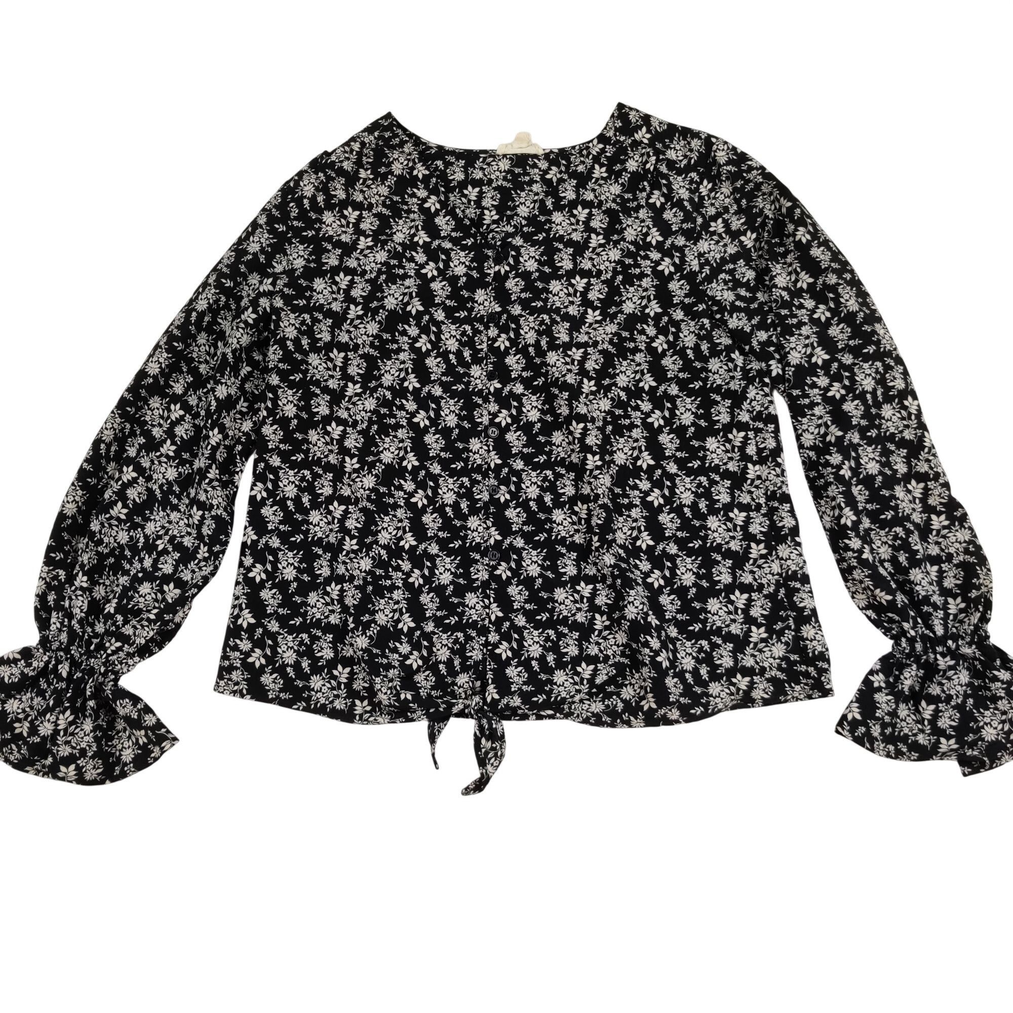 Other Sandy & Sid Floral Fairy Grunge Top M Black Button Up Whimsy Size M / US 6-8 / IT 42-44 - 12 Thumbnail