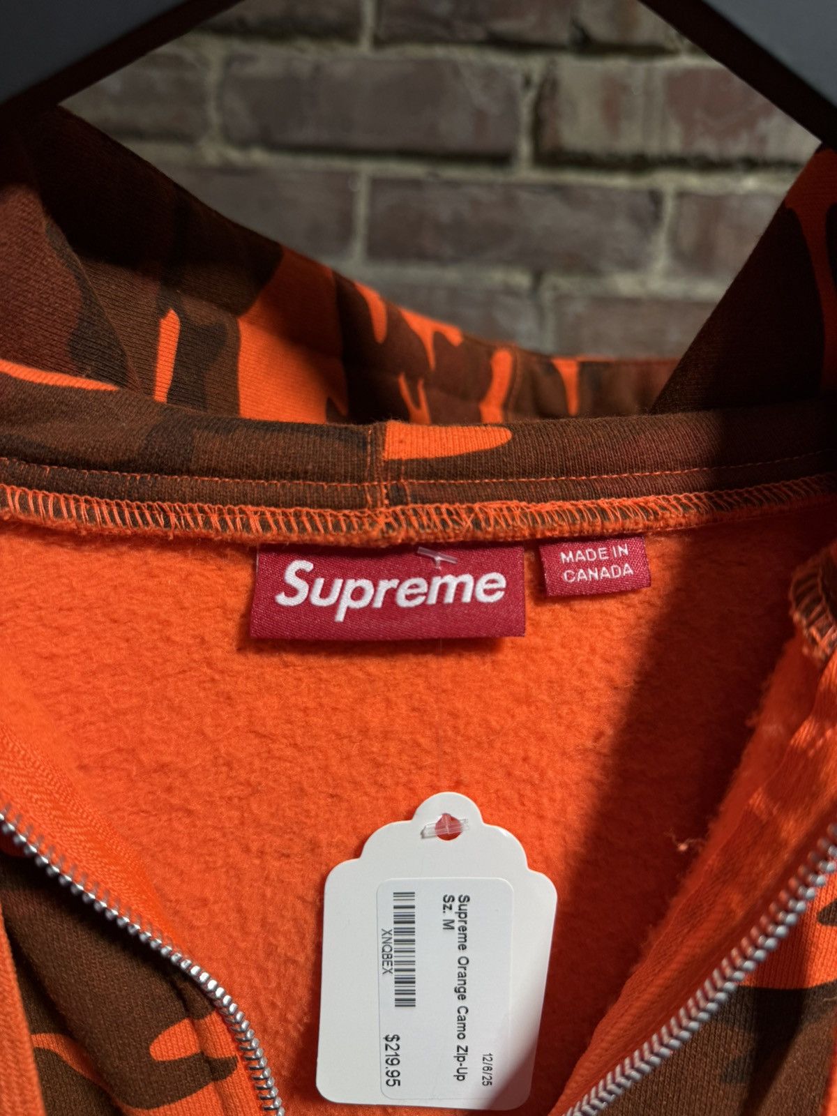 Supreme Supreme Orange Camo Zip-Up Sz. M Size US M / EU 48-50 / 2 - 3 Thumbnail