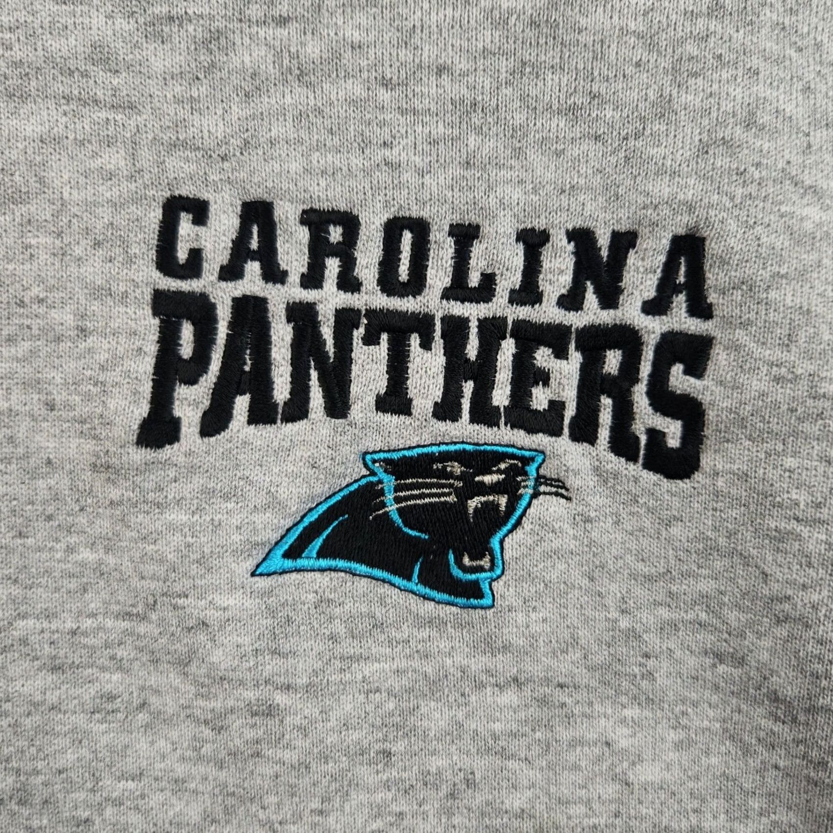 Vintage Majestic Sweatshirt Mens L Carolina Panthers NFL Football Gray Mock Neck, Men's — image 3 of 6