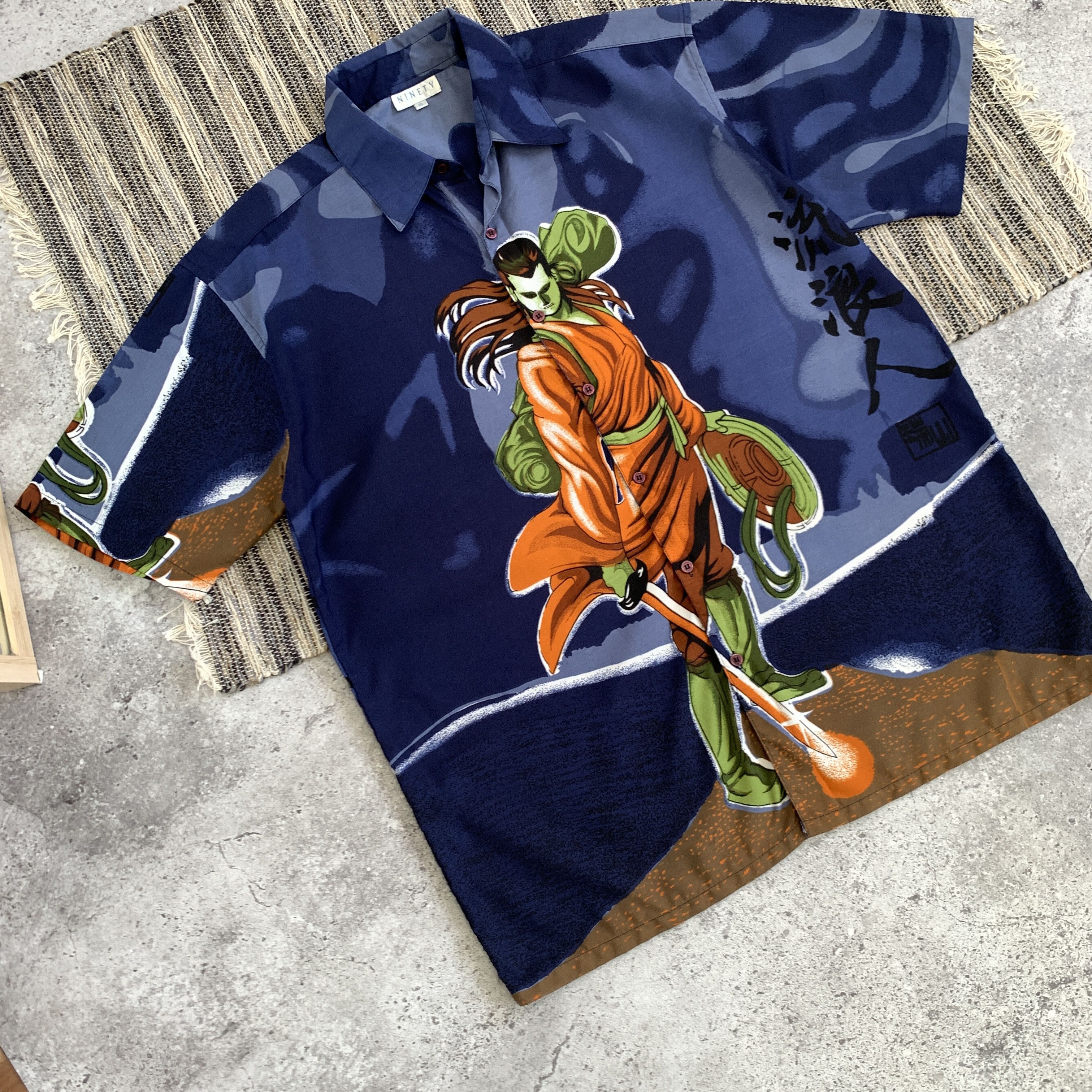 Japanese Brand Vintage Japaneese 90s Anime Button Up Shortsleeve Shirt Size US XL / EU 56 / 4 - 3 Thumbnail