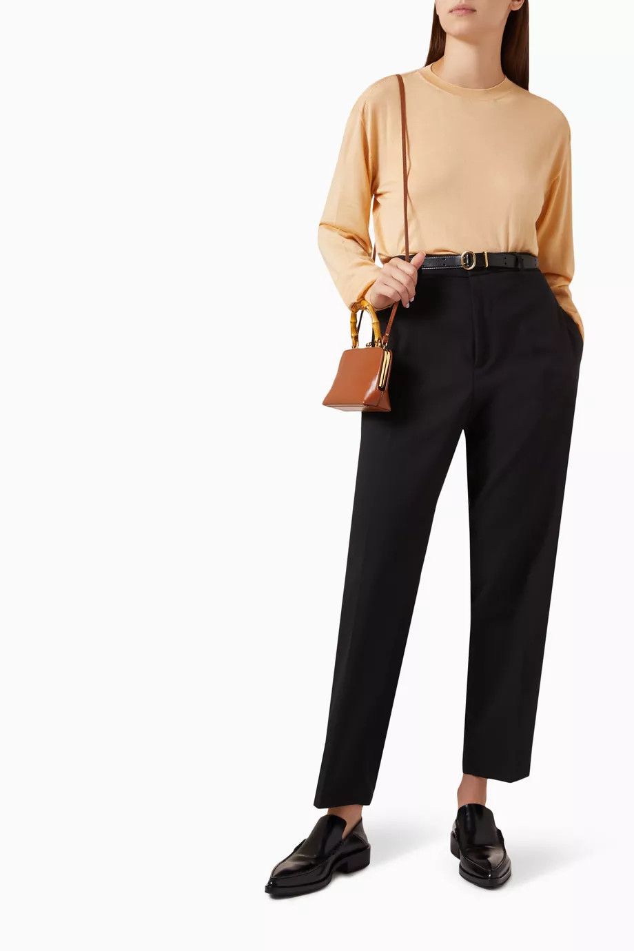 Jil Sander o1y1025 Crewneck Sweater in Apricot Size S / US 4 / IT 40 - 2 Thumbnail