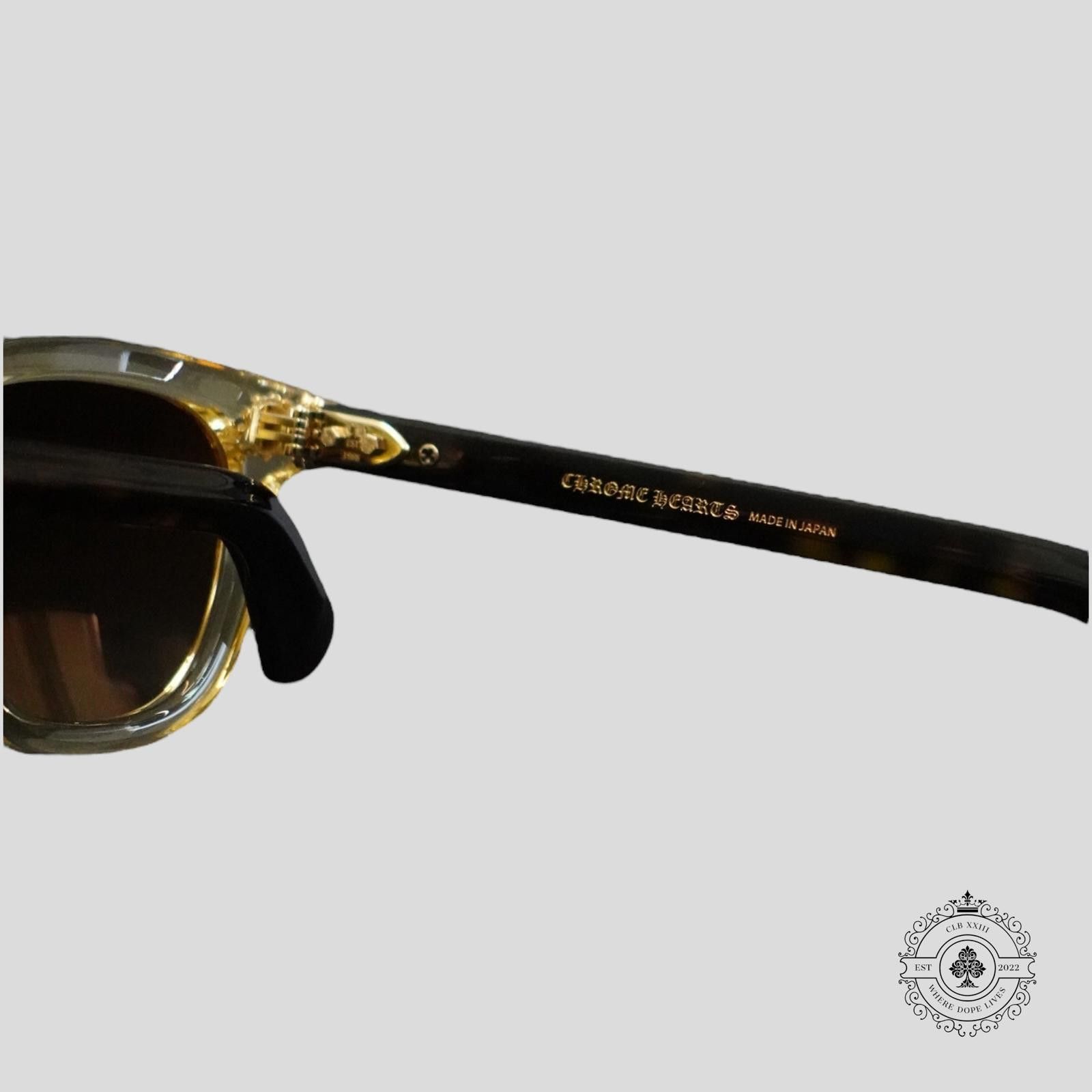 Chrome Hearts Chrome Hearts Smoke Show Glasses in Tortoise Shell/Gold Size ONE SIZE - 6 Thumbnail