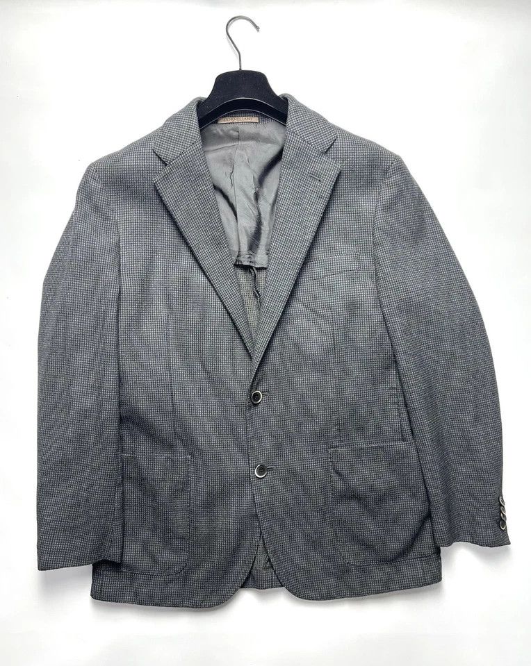 Corneliani Corneliani ID Tweed Blazer Dark Gray Slim Fit – Size 52R Size 52L - 2 Thumbnail