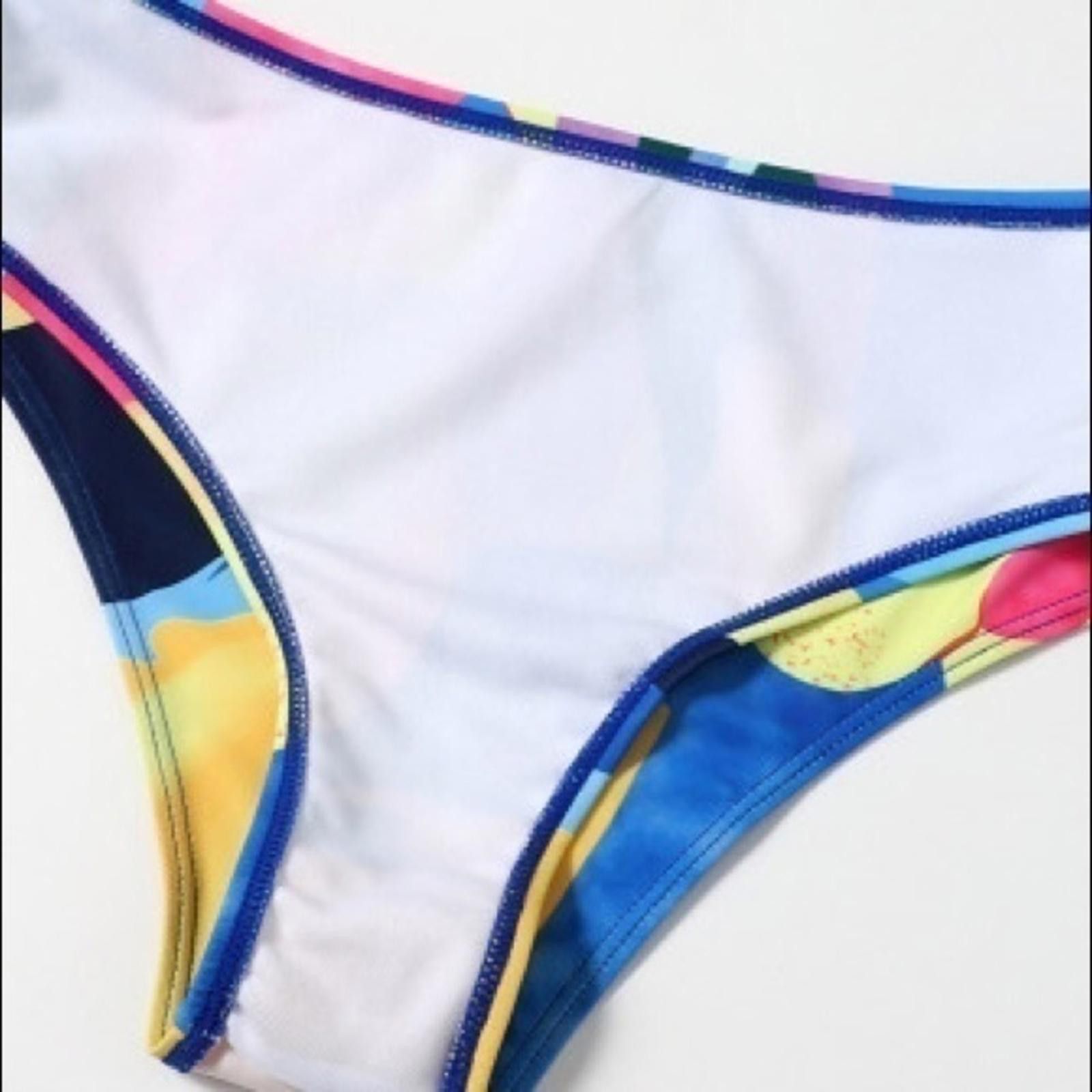 Designer Colorful 3 Pice Color Bikini Set NWT Size ONE SIZE - 6 Thumbnail