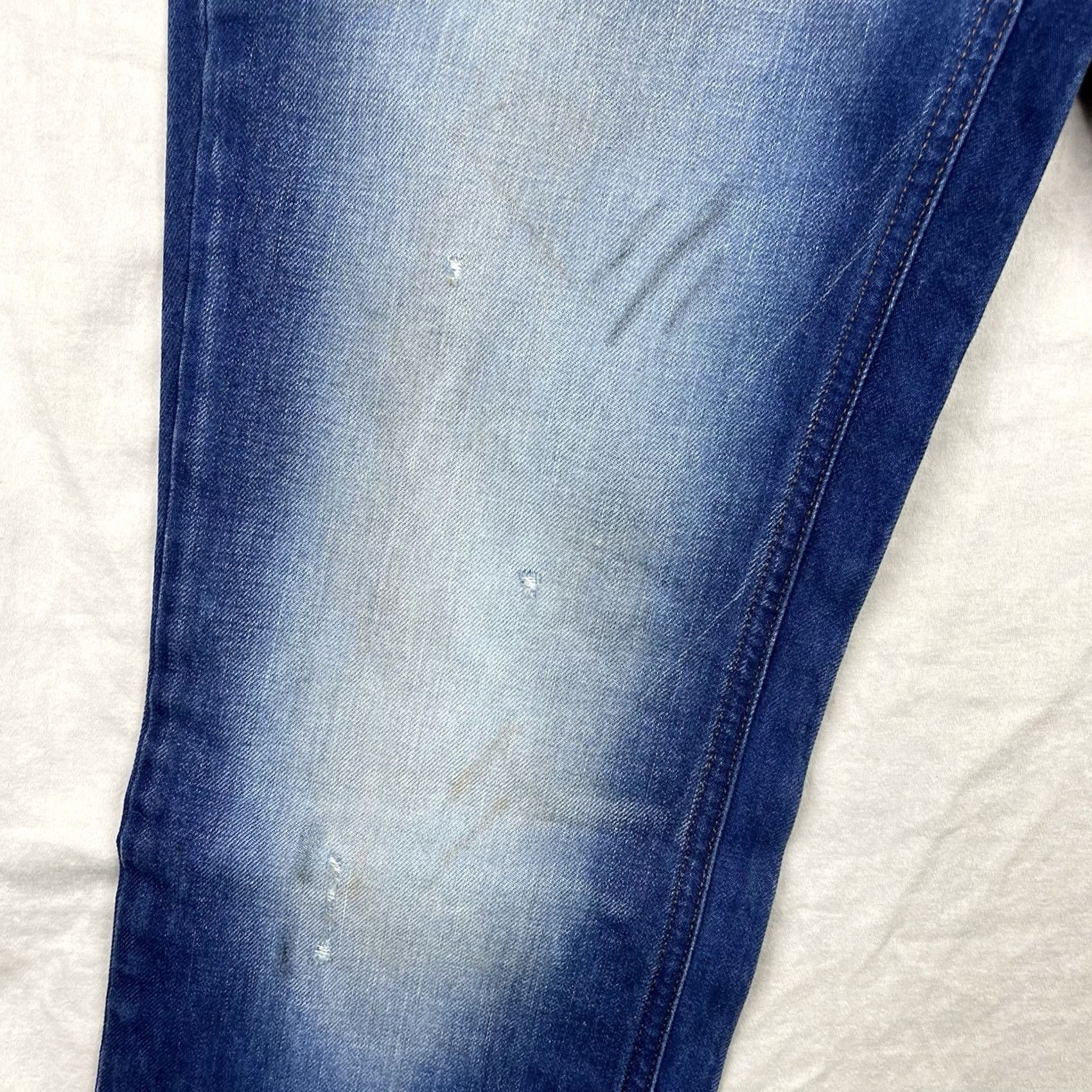 Diesel Diesel Jeans 29X32 Faithlegg Regular Straight Denim 0811P Womens Jeans Blue 5-Pocket Logo Zipper Embroidered Comfort Stretch Size 29" - 4 Thumbnail