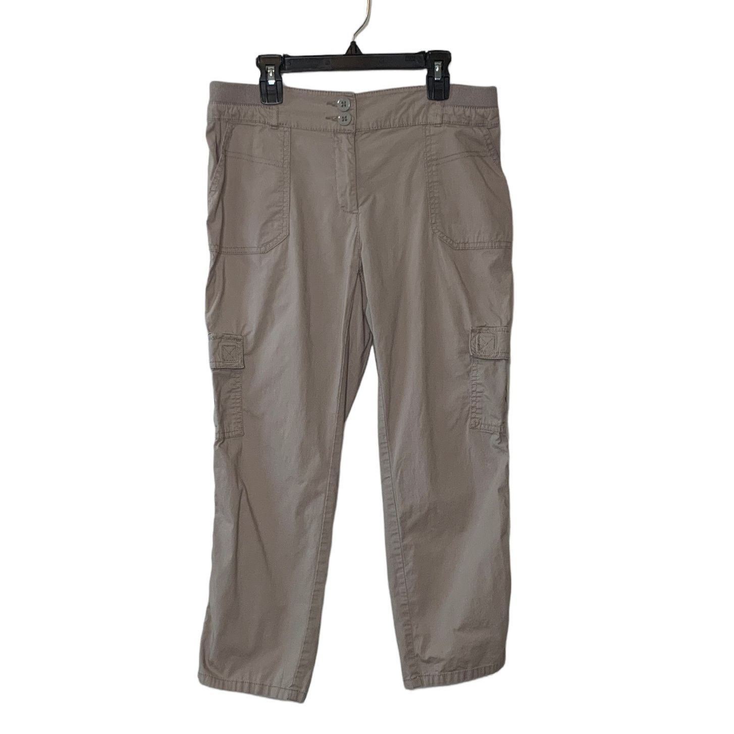 Chicos Chico's beige capri carpenter pants size XS Size 32" / US 10 / IT 46 - 1 Thumbnail