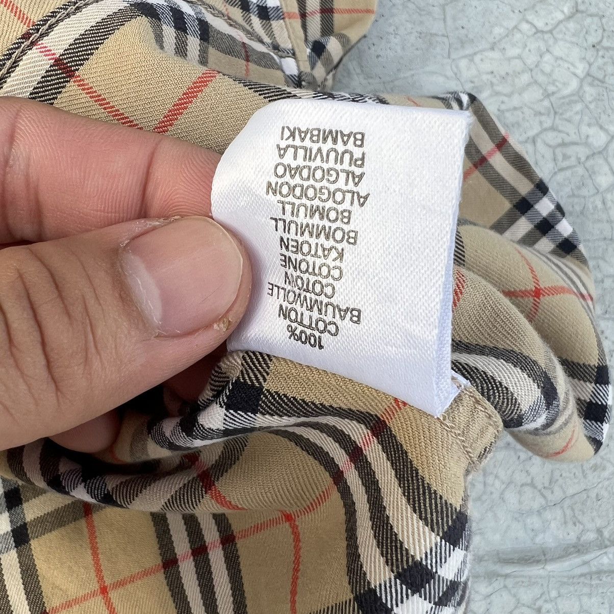 Burberry × Designer × Vintage Vintage Burberry's 1990s nova check shirt long-sleeves (M Size US M / EU 48-50 / 2 - 10 Thumbnail