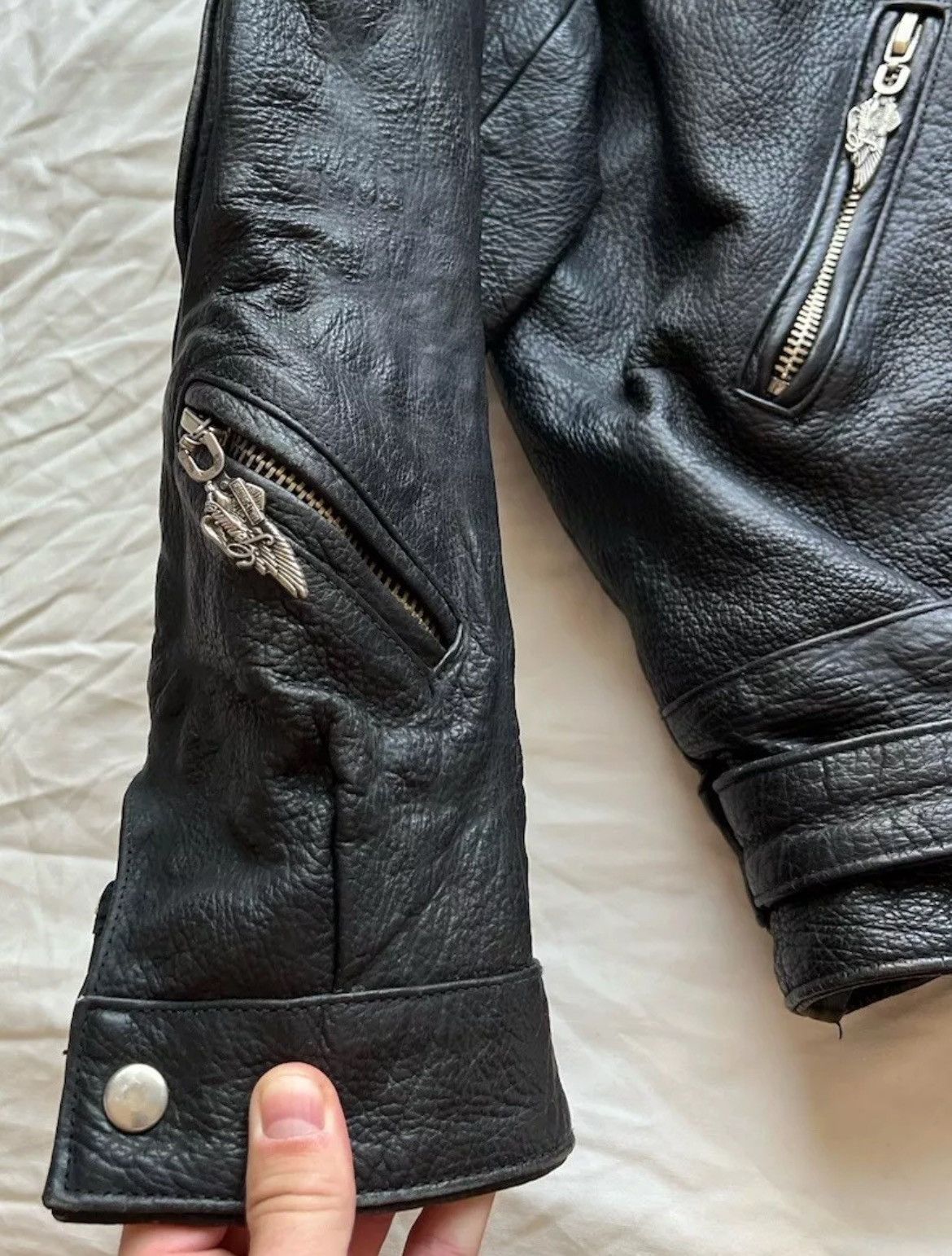 Harley Davidson × Vintage Vintage Harley Davidson Biker Jacket Men’s XL Leather Moto Size US XL / EU 56 / 4 - 7 Thumbnail